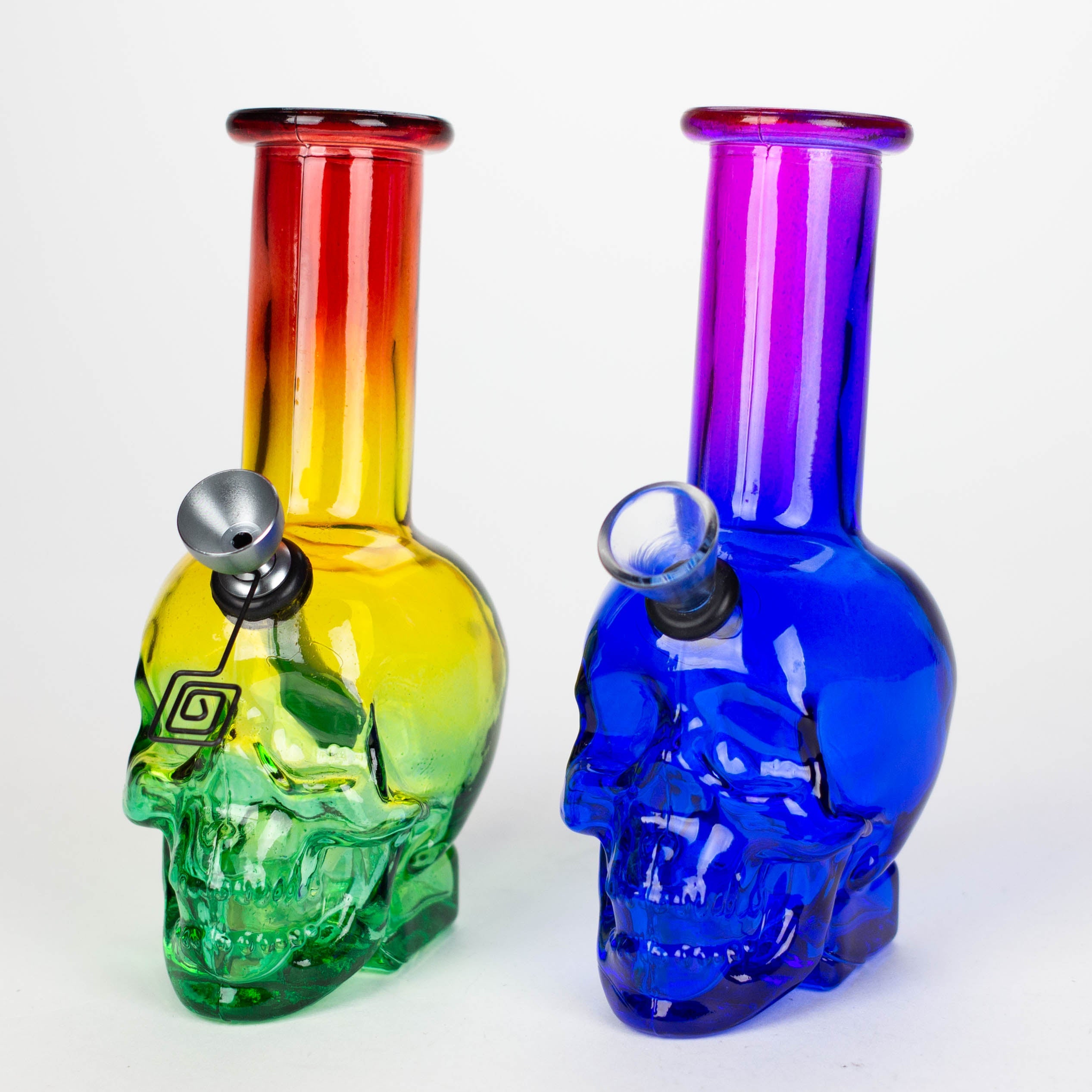 6" Mini Skull base soft glass water bong  [SH36xx] Main image