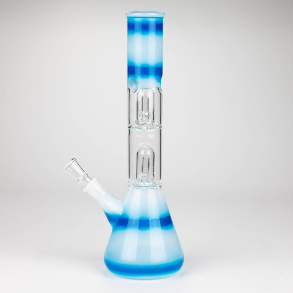 12" Double Dome Percolator glass bong-Assorted designs on