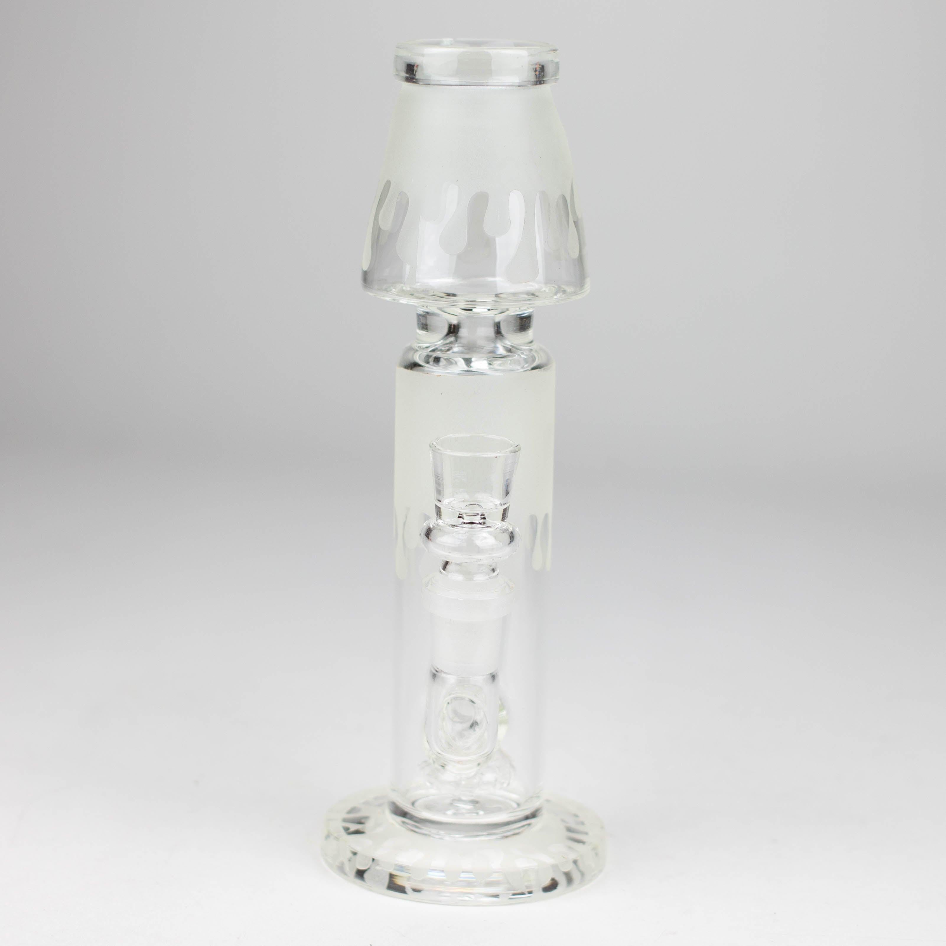 8" Glow in Dark Lamp glass water bong