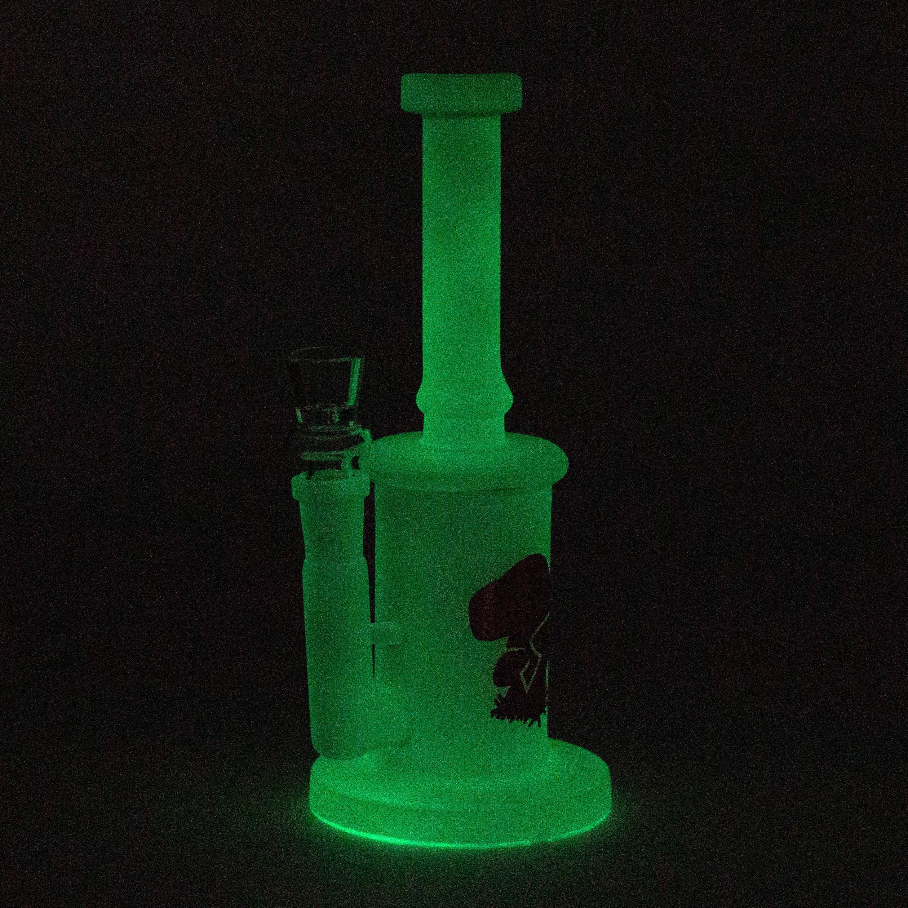 8' Glow in Dark Mushroom Glass bong Secondary image