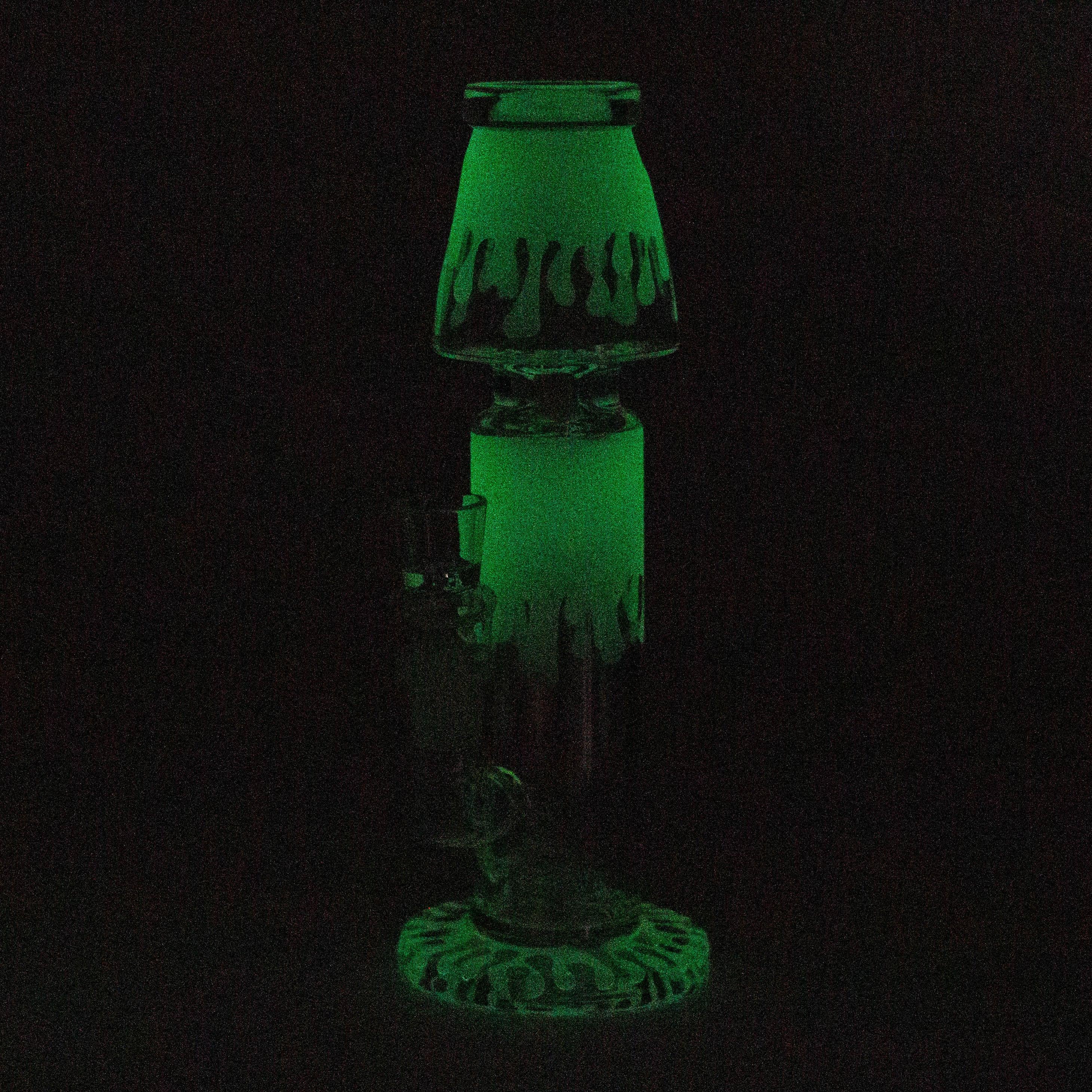8" Glow in Dark Lamp glass water bong Secondary image
