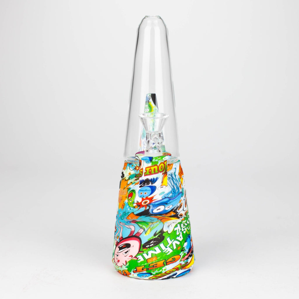 8.5" Silicone cone shape water bong-Assorted [H151P]