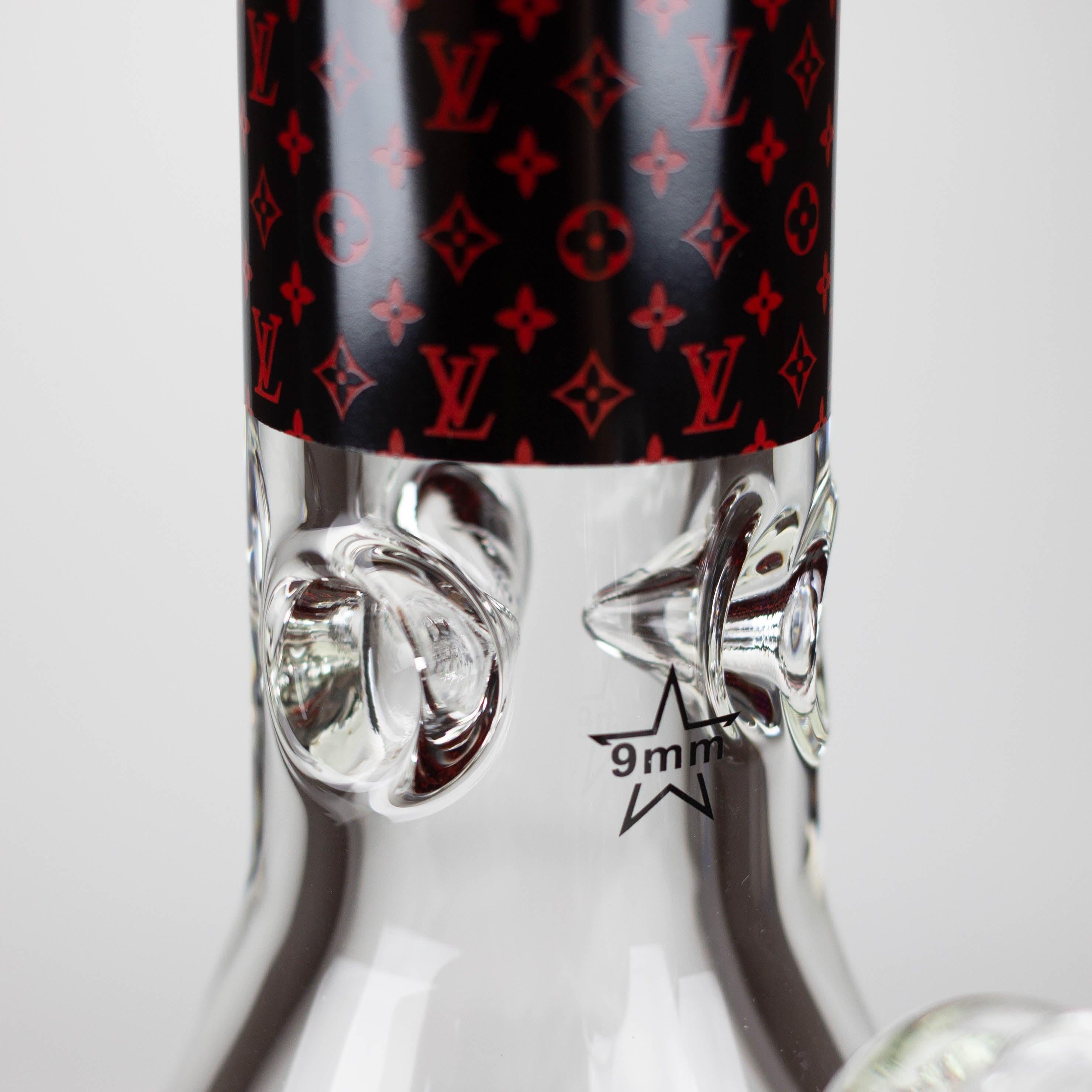 14" Luxury Pattern 9mm glass bong [PIP871] Secondary image