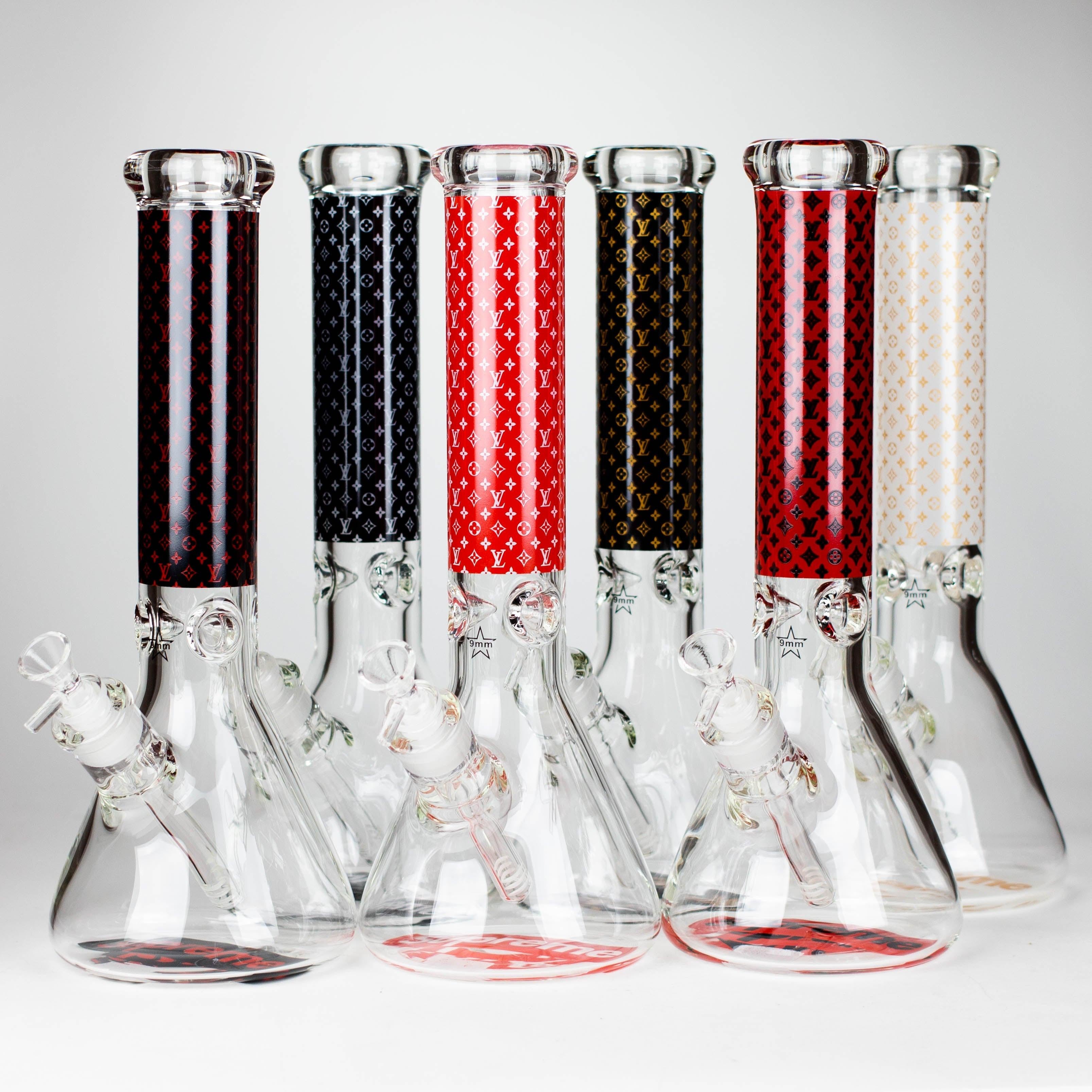 14" Luxury Pattern 9mm glass bong [PIP871] Main image