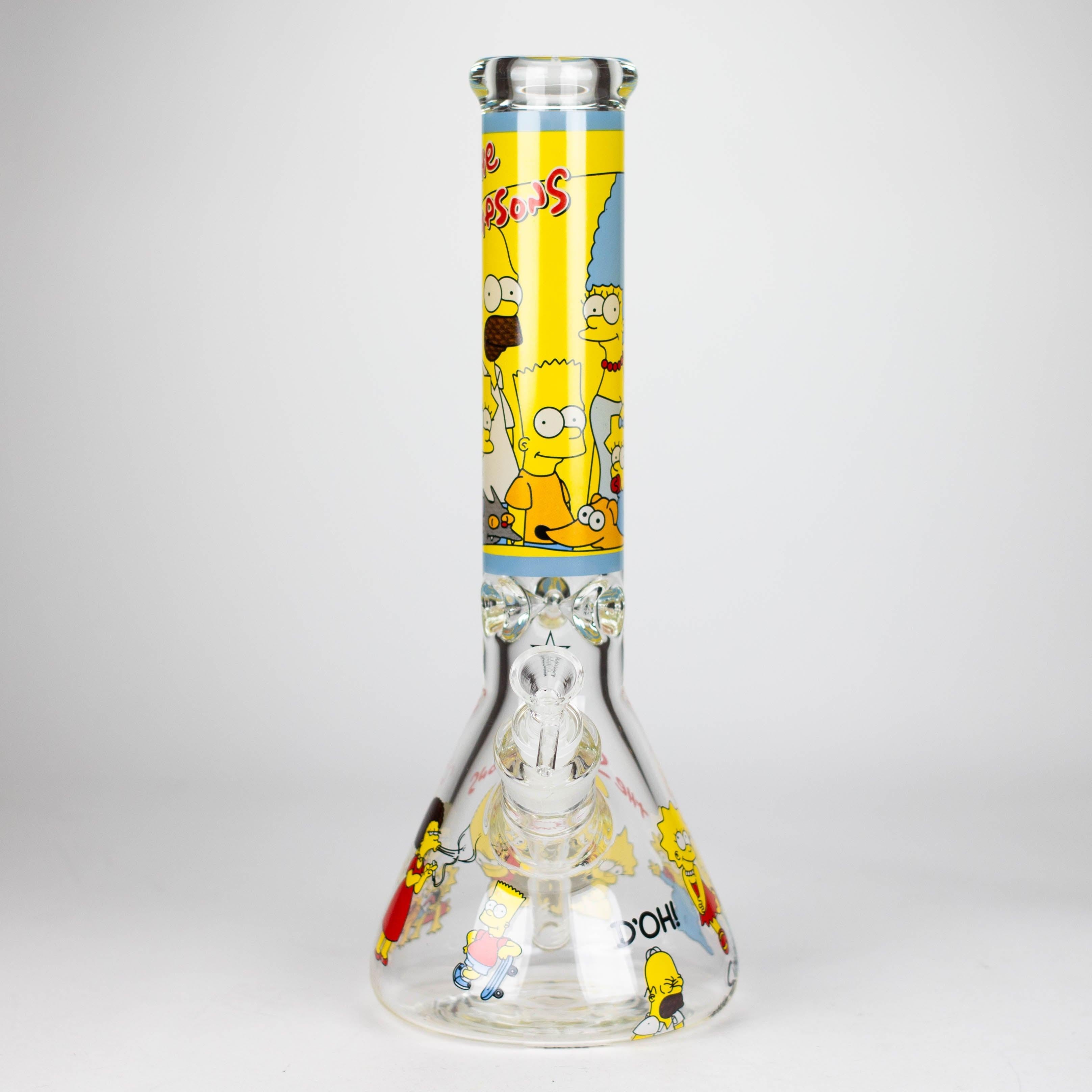 14" Yellow Family Cartoon 9 mm glass bongs [PIP789]
