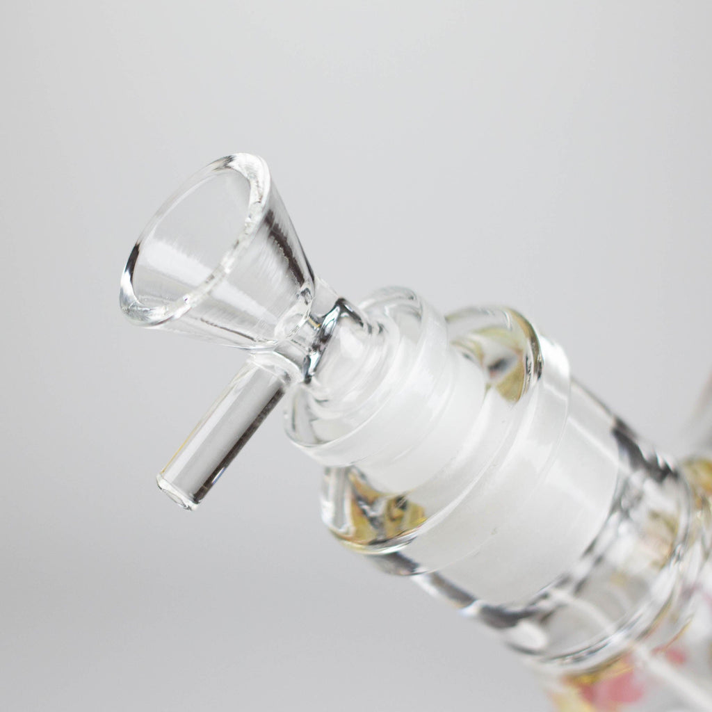 14" Yellow Family Cartoon 9 mm glass bongs [PIP789]