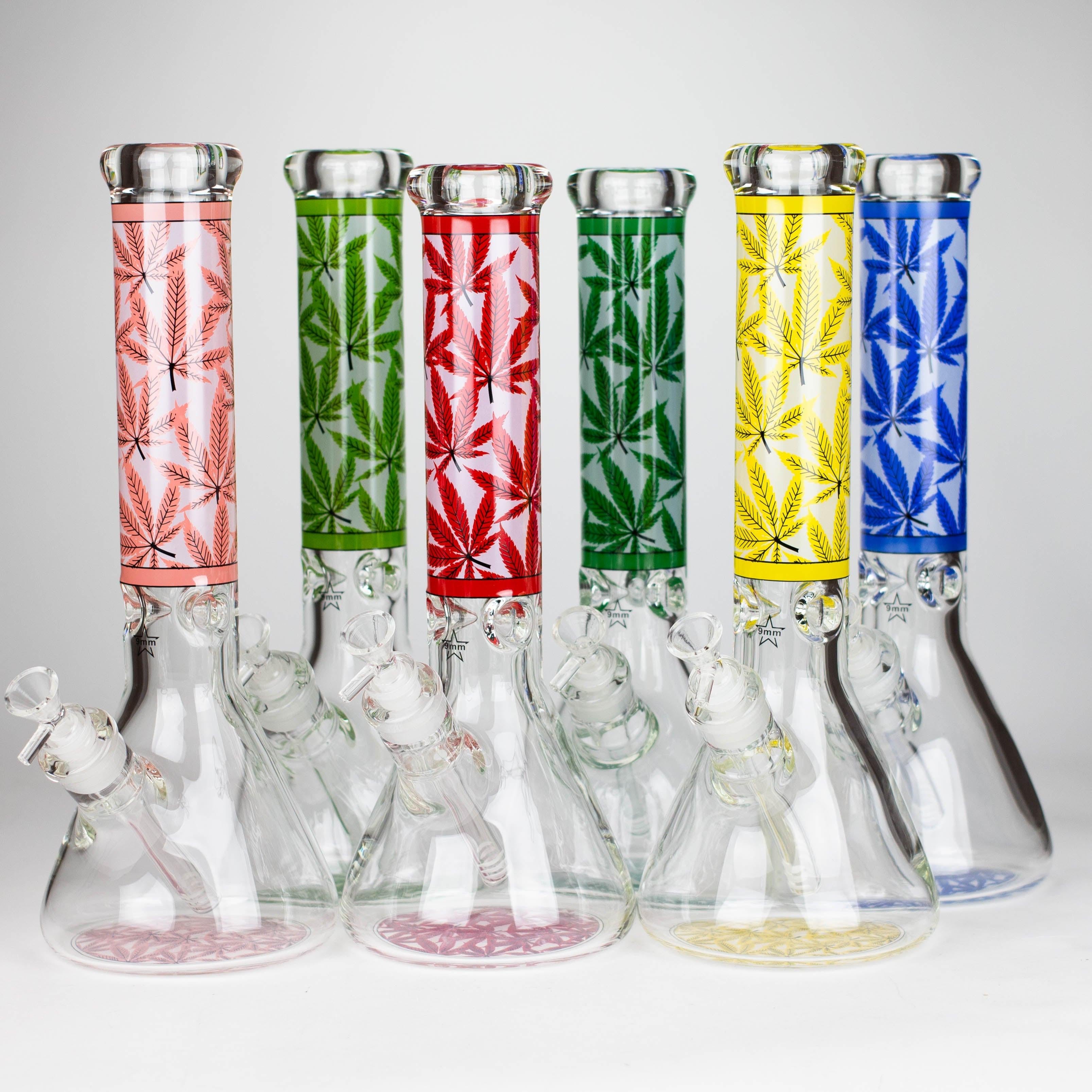 14" Hemp Weed 9mm glass bong [PIP845] Main image