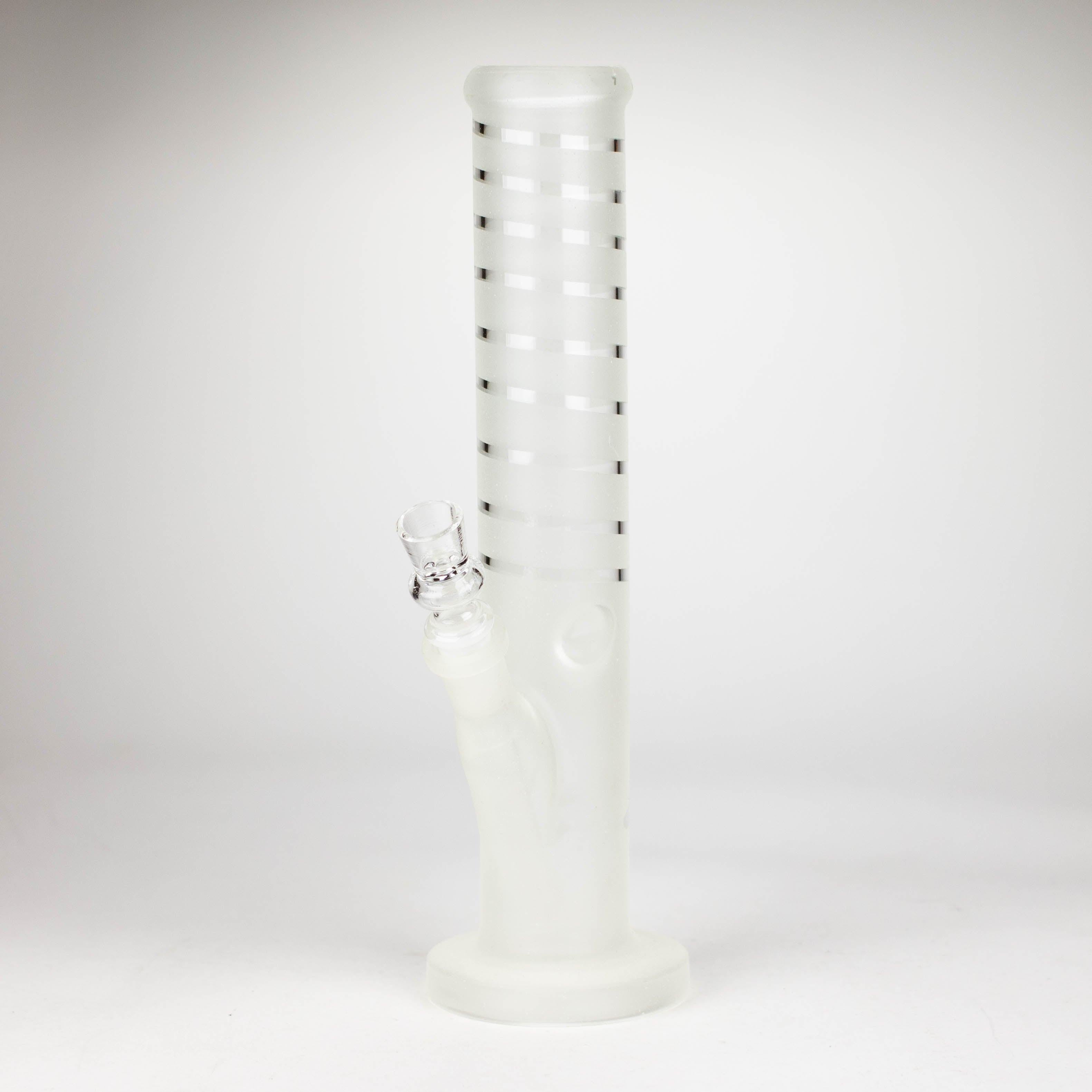 12" GLOW IN DARK STRAIGHT TUBE BONG WITH ICE CATCHER Main image