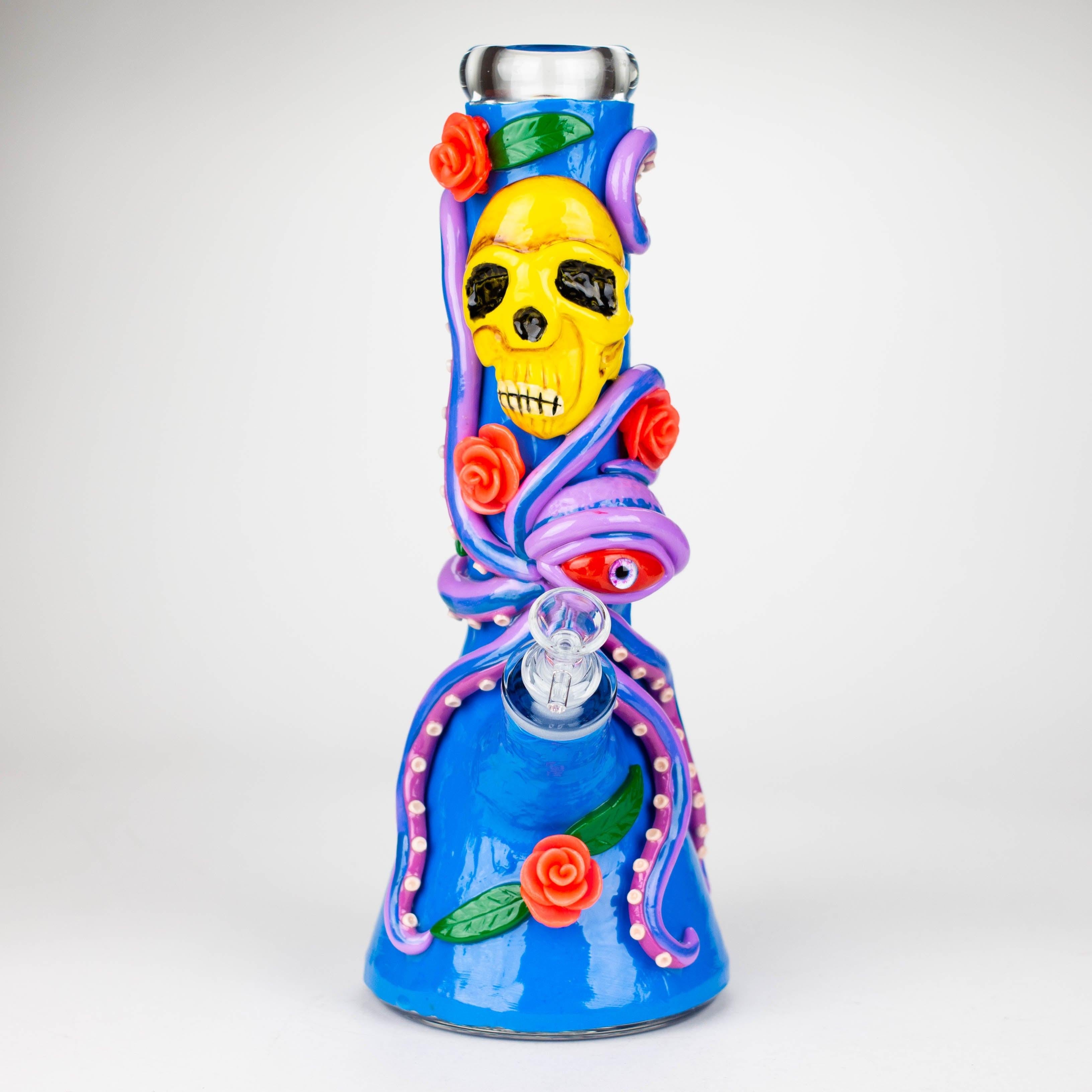 13" Resin 3D Octo-Skull  glass beaker  [DY526] Secondary image