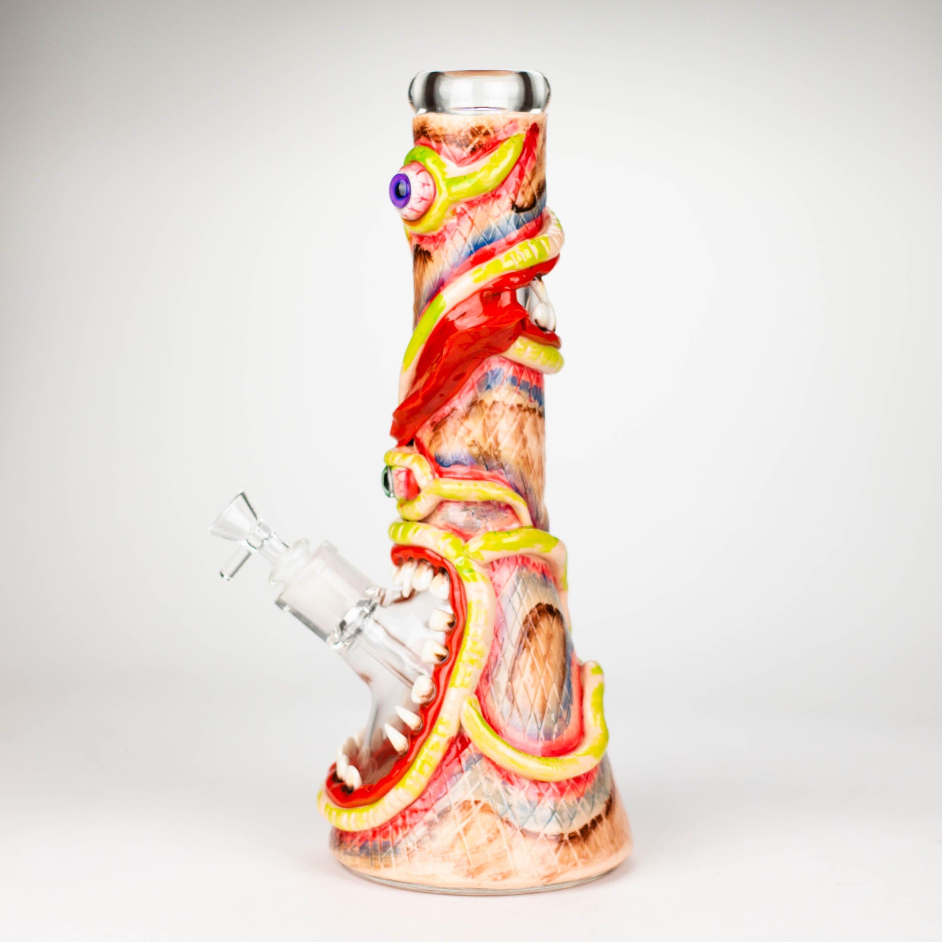 13" Resin 3D artwork 7mm glass beaker water bong [DY525] Secondary image