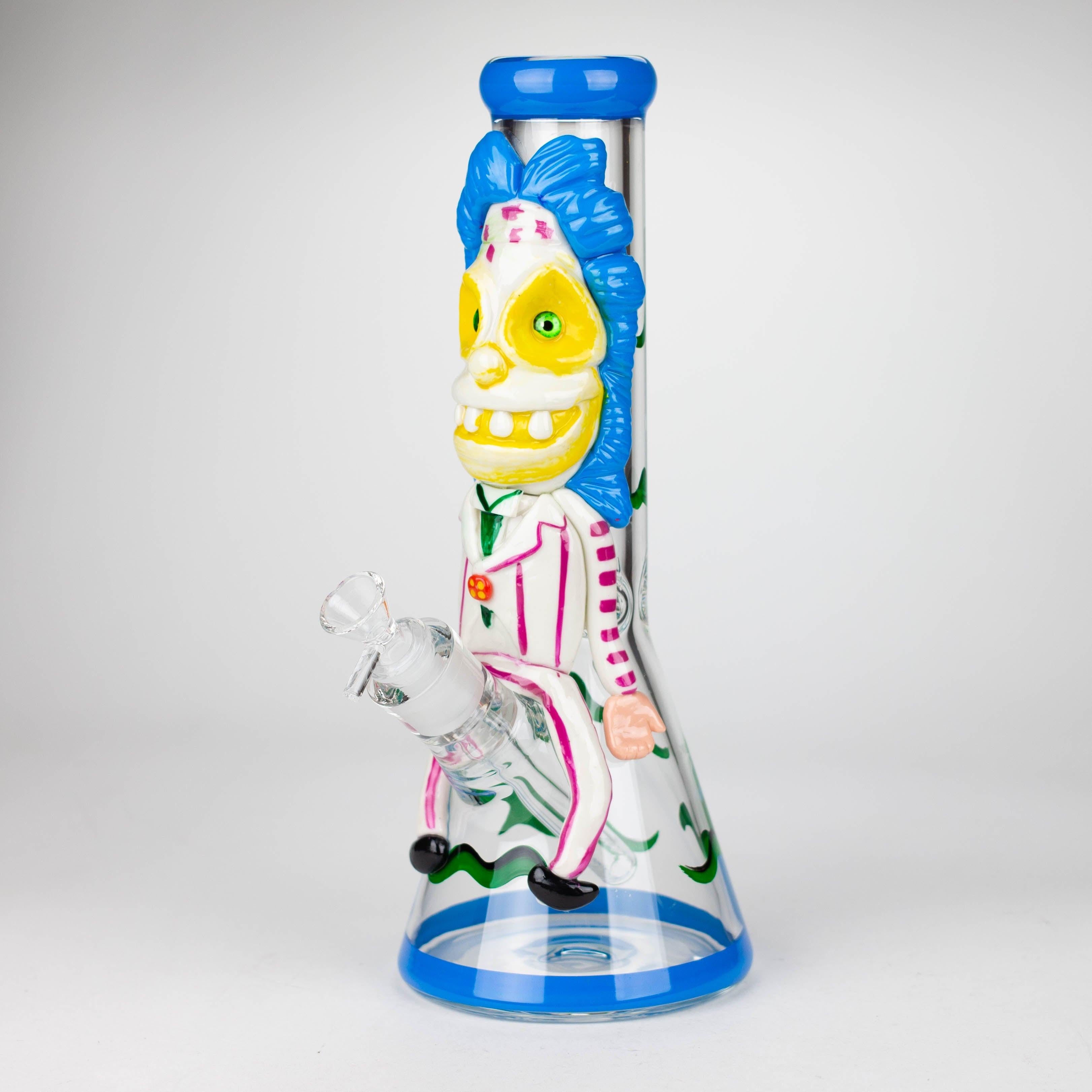 13" Resin 3D artwork 7mm Clown glass beaker  [DY511] Main image