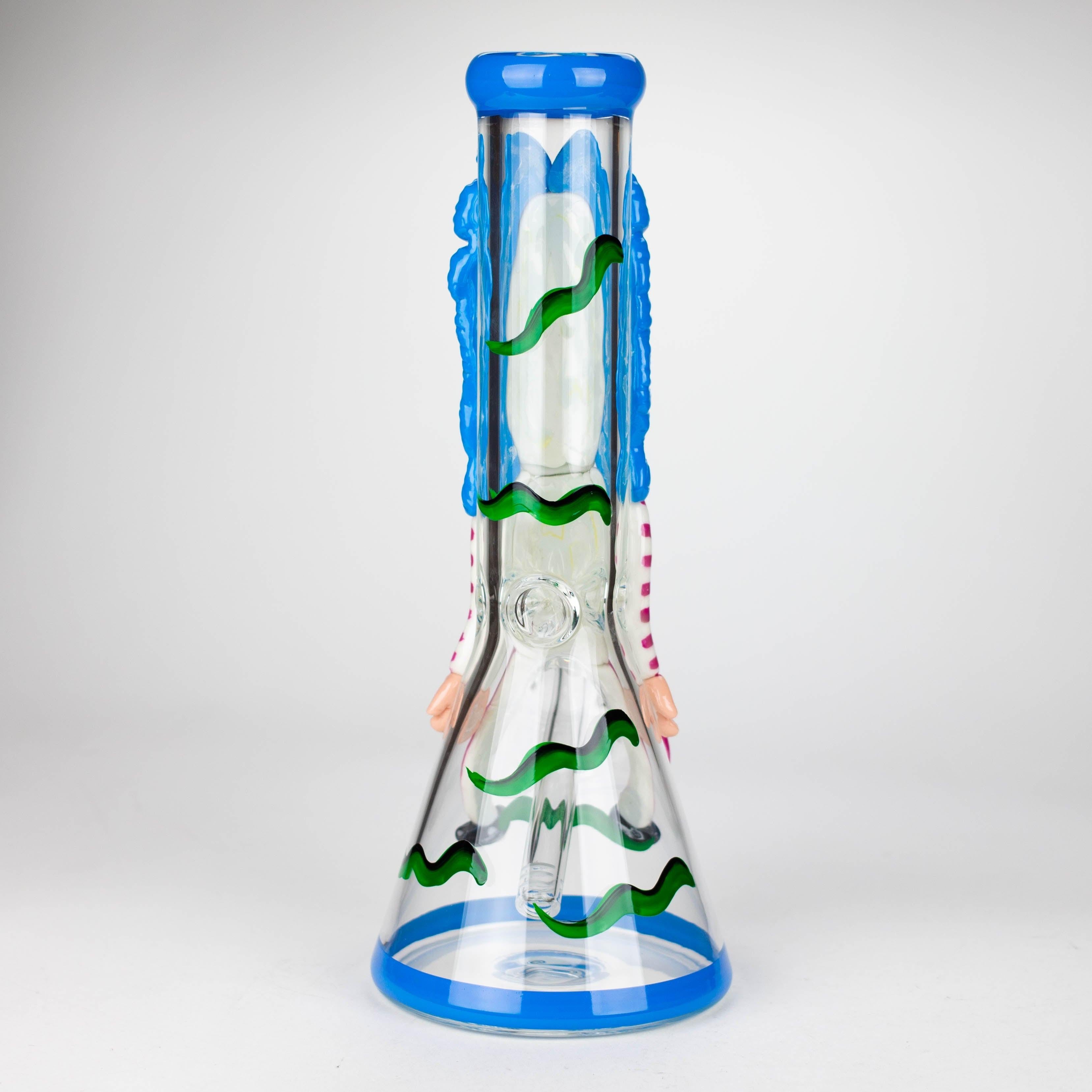 13" Resin 3D artwork 7mm Clown glass beaker  [DY511]