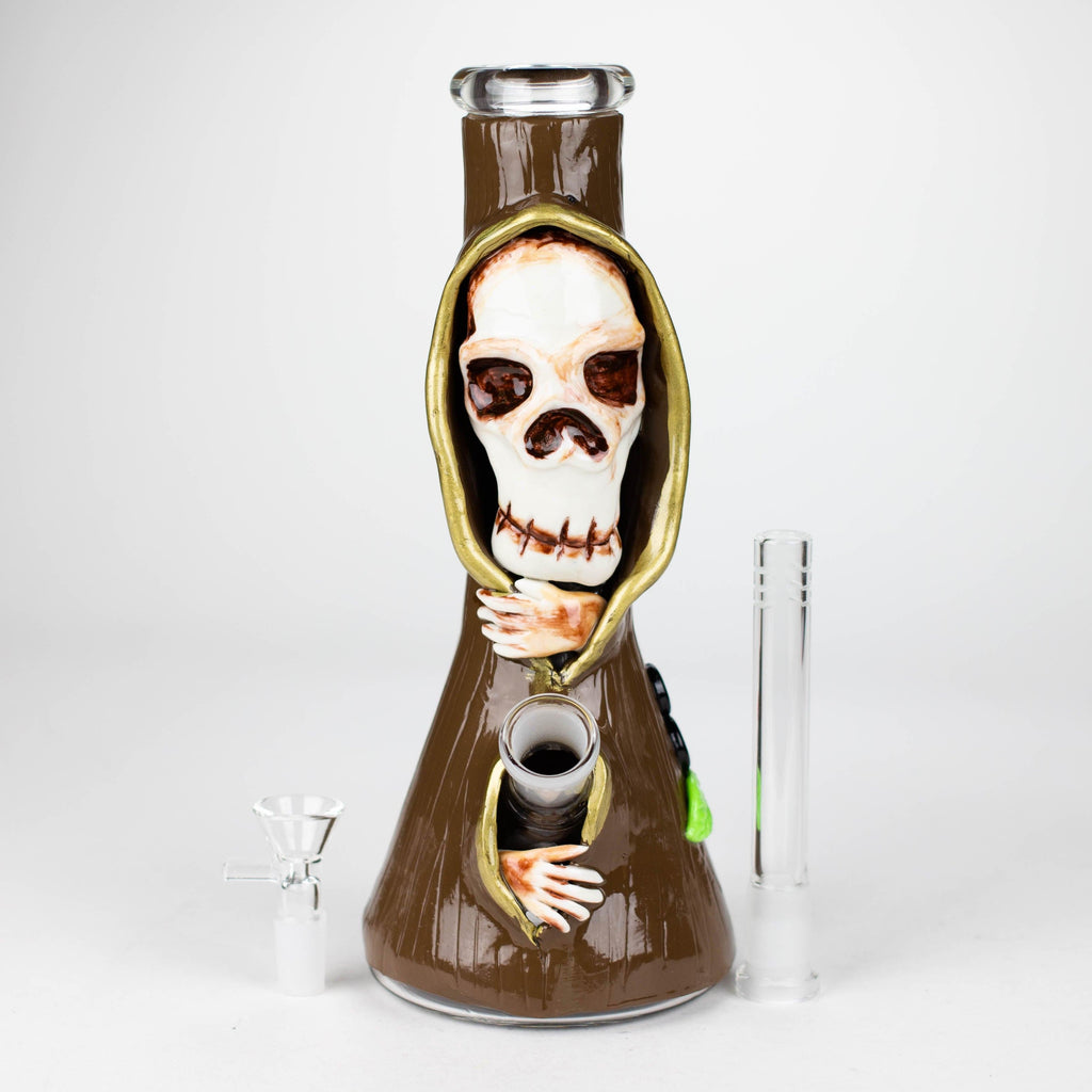 10" Resin 3D artwork Skull glass beaker [DY404]