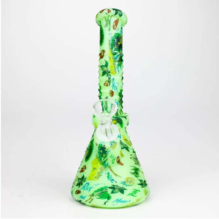Fortune | 8.5" Angled Hydrographic Silicone Waterpipe-Assorted [SP1019P]