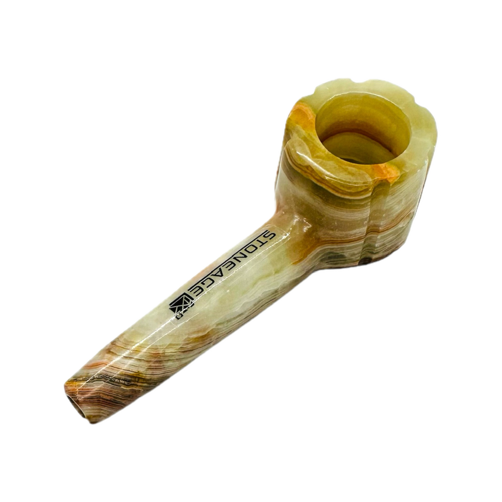 StoneAge | 4" Handmade Tobacco Smoking Pipe – Model: Bowl Design, Includes Gift Box