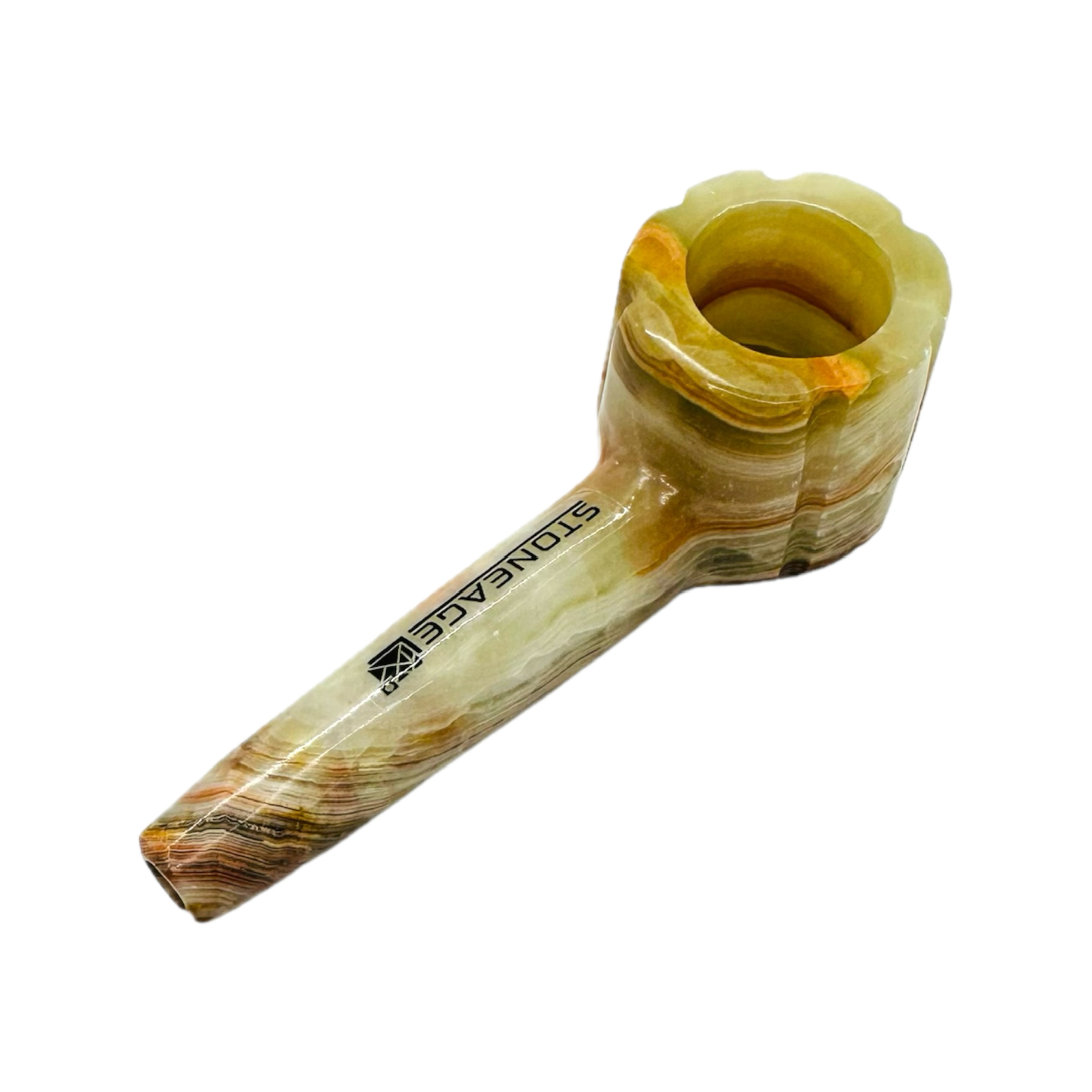 StoneAge | 4" Handmade Tobacco Smoking Pipe – Model: Bowl Design, Includes Gift Box