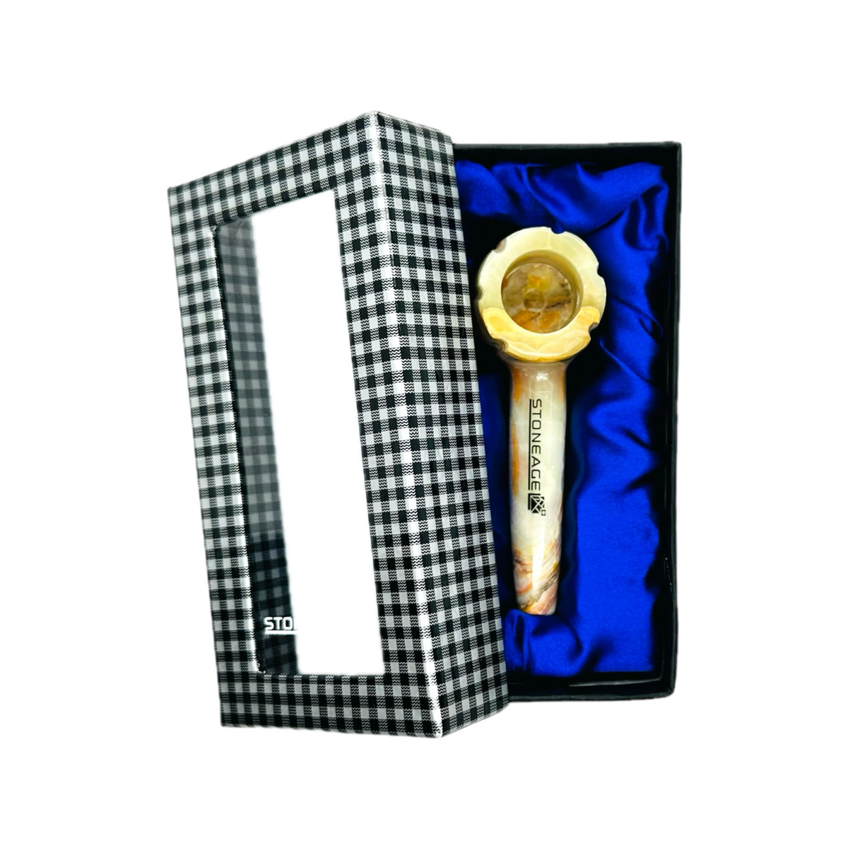 StoneAge | 4" Handmade Tobacco Smoking Pipe – Model: Bowl Design, Includes Gift Box Main image