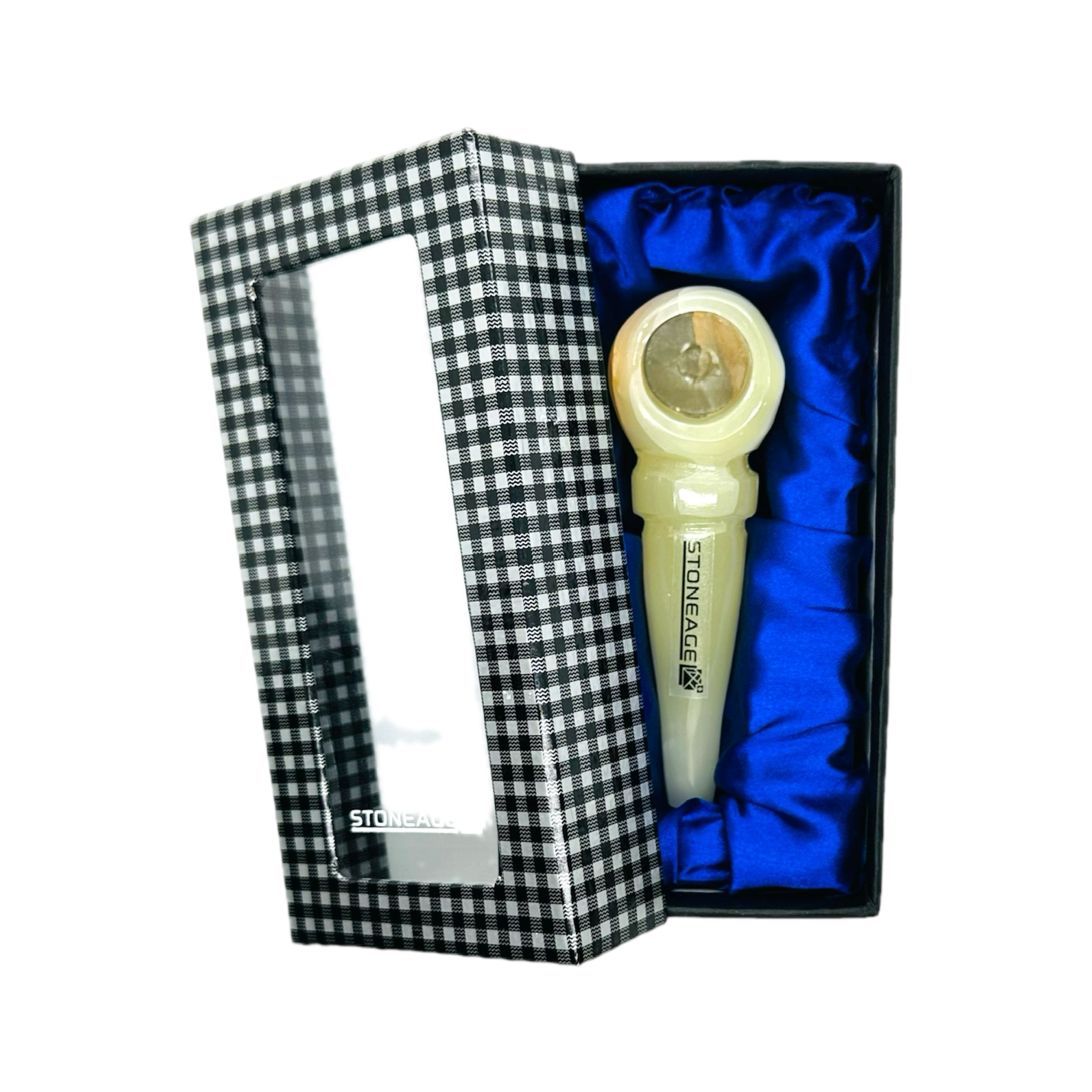 StoneAge | 4" Handmade Tobacco Smoking Pipe – Model: Ring, Includes Gift Box Main image