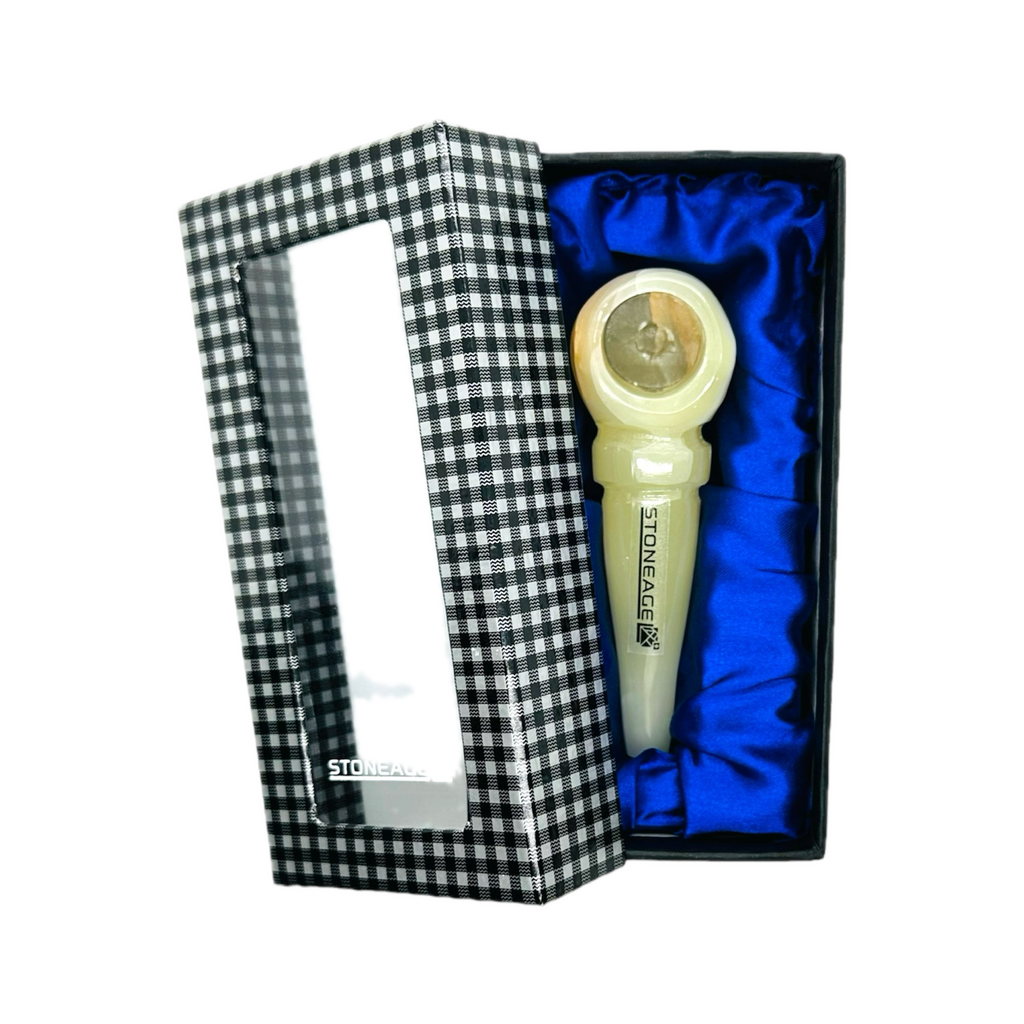 StoneAge | 4" Handmade Tobacco Smoking Pipe – Model: Ring, Includes Gift Box