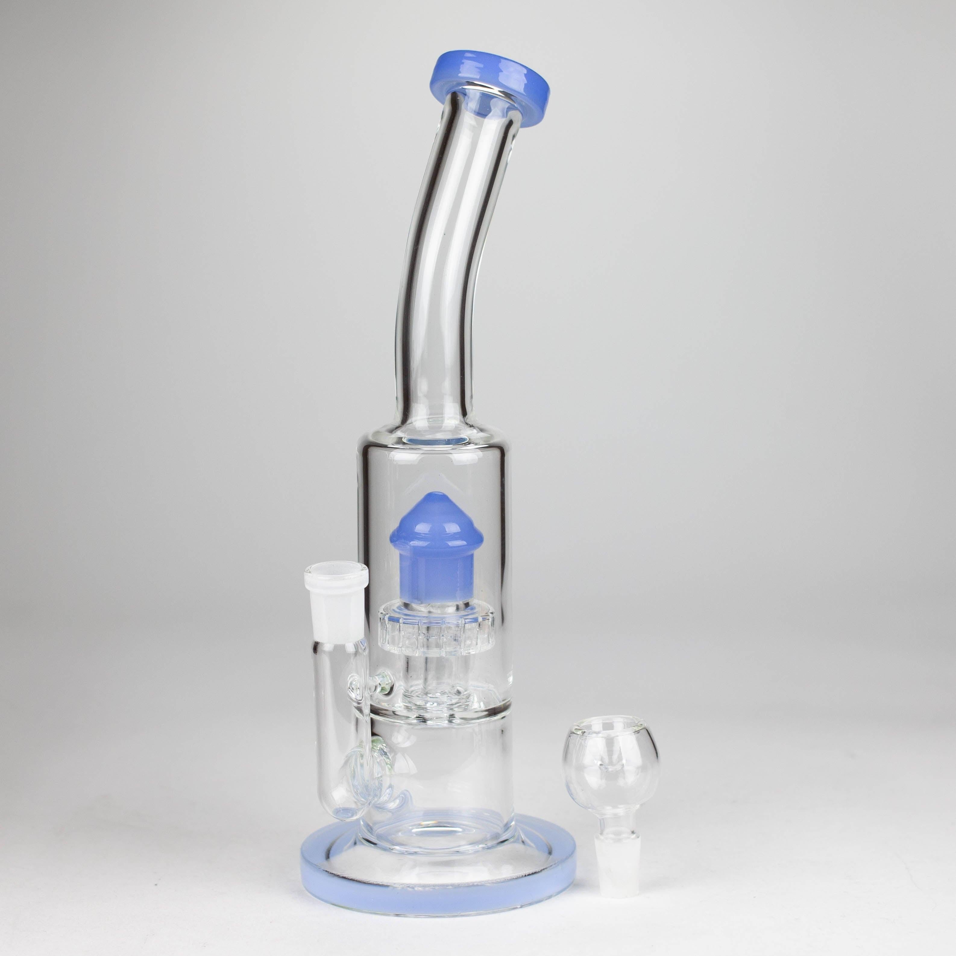 12" color accented bent neck glass bong Secondary image