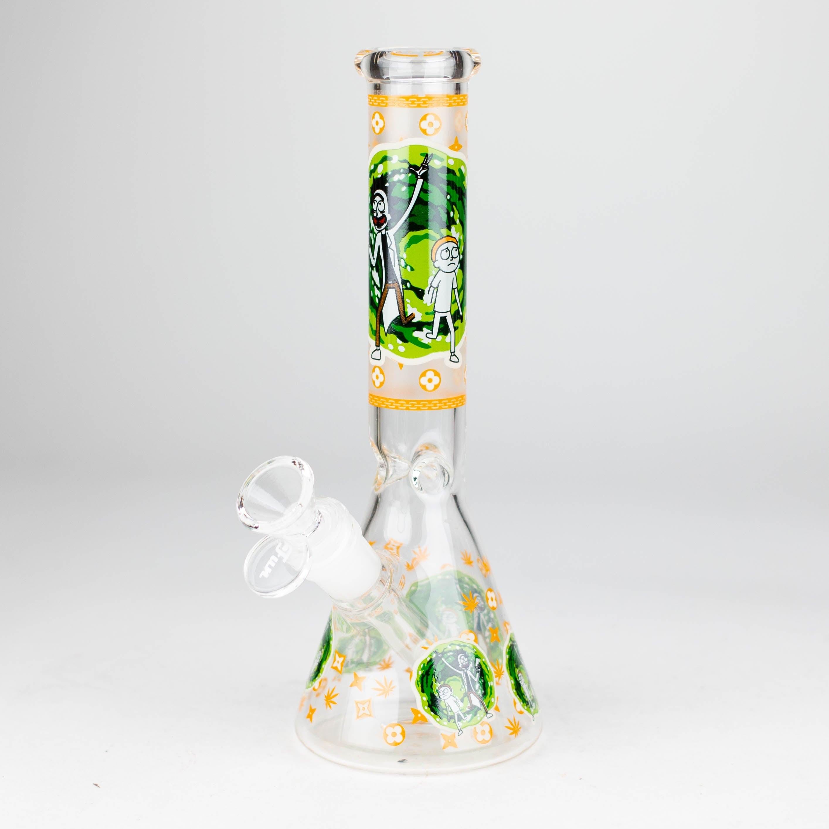 9"  Glow In The Dark 4mm glass bong [S60]
