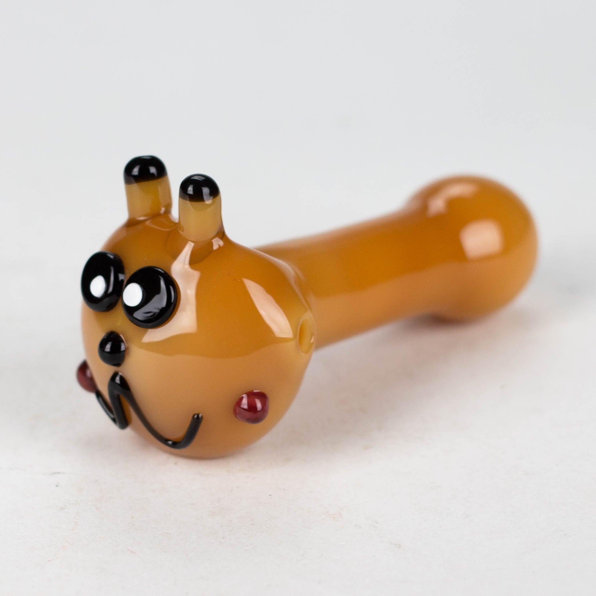 4" Cat design thick glass pipe [XTR1034] Main image
