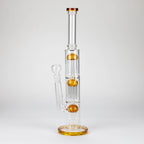 16" straight tube glass water bong with tree-arm percolator and diffuser