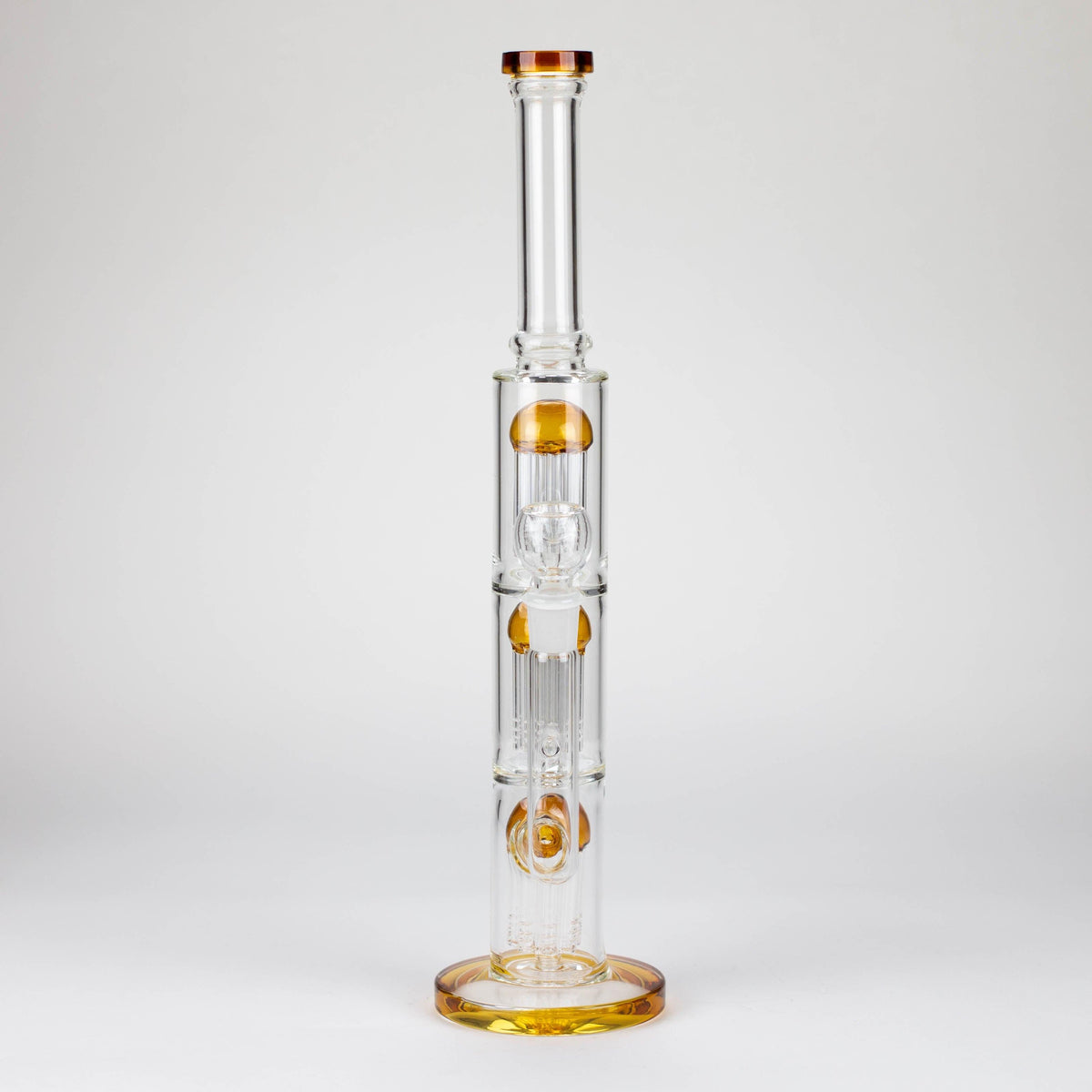 16" straight tube glass water bong with tree-arm percolator and diffuser