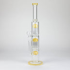 16" straight tube glass water bong with tree-arm percolator and diffuser
