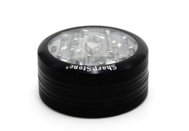 SharpStone® | CLEAR TOP 2 PIECE HERB GRINDER - 2.2" [ GRI906 ] Main image