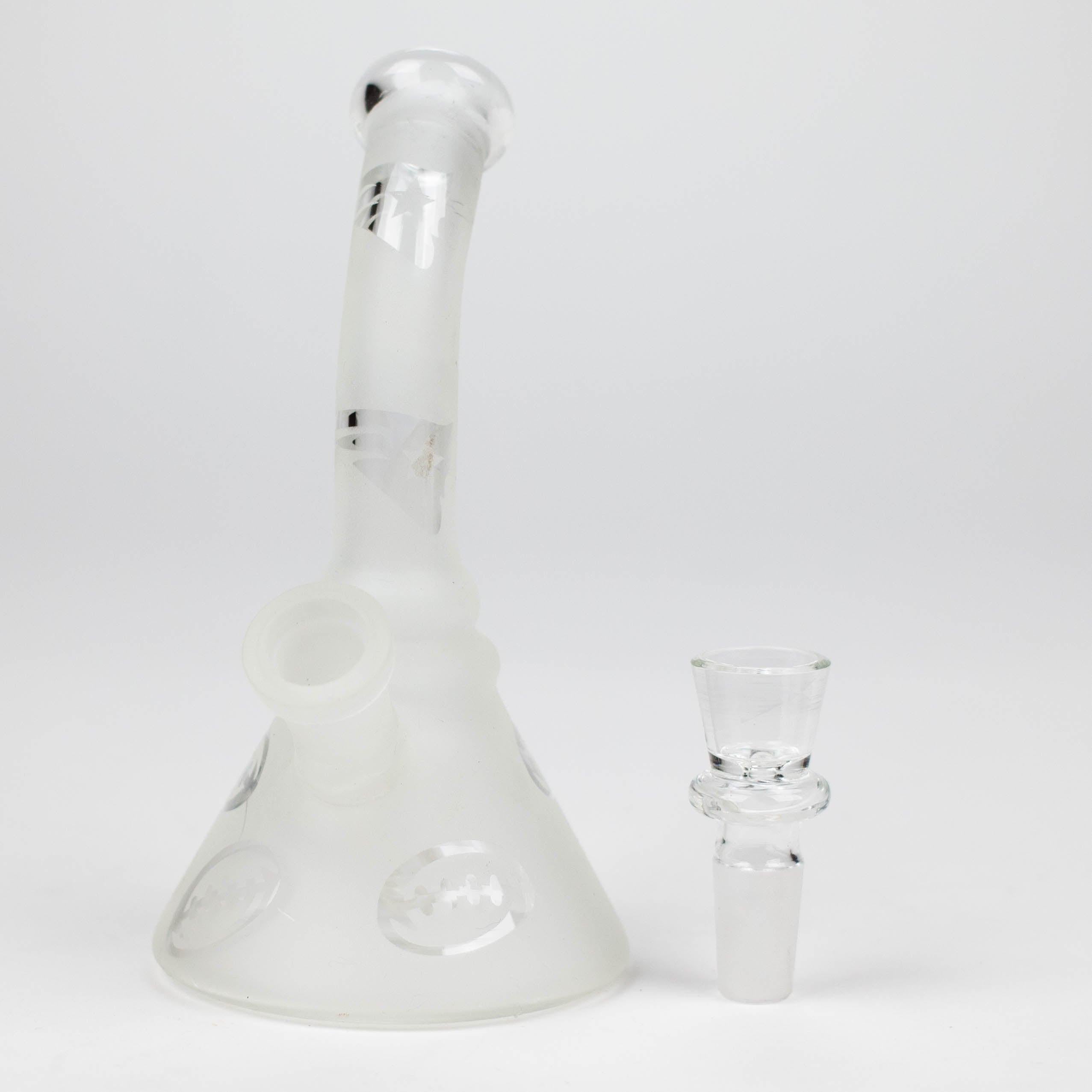 6" Glow in the dark glass bong