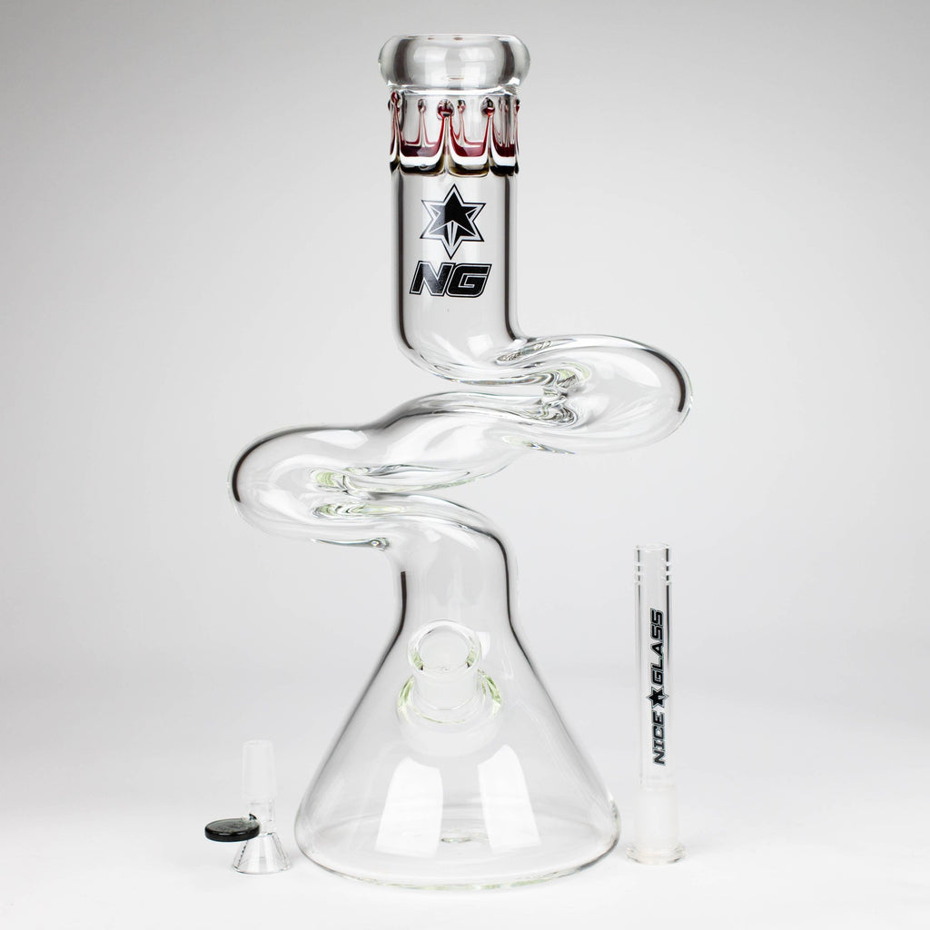 NG | 14 inch ZIg-Zag Beaker Bong [G101]