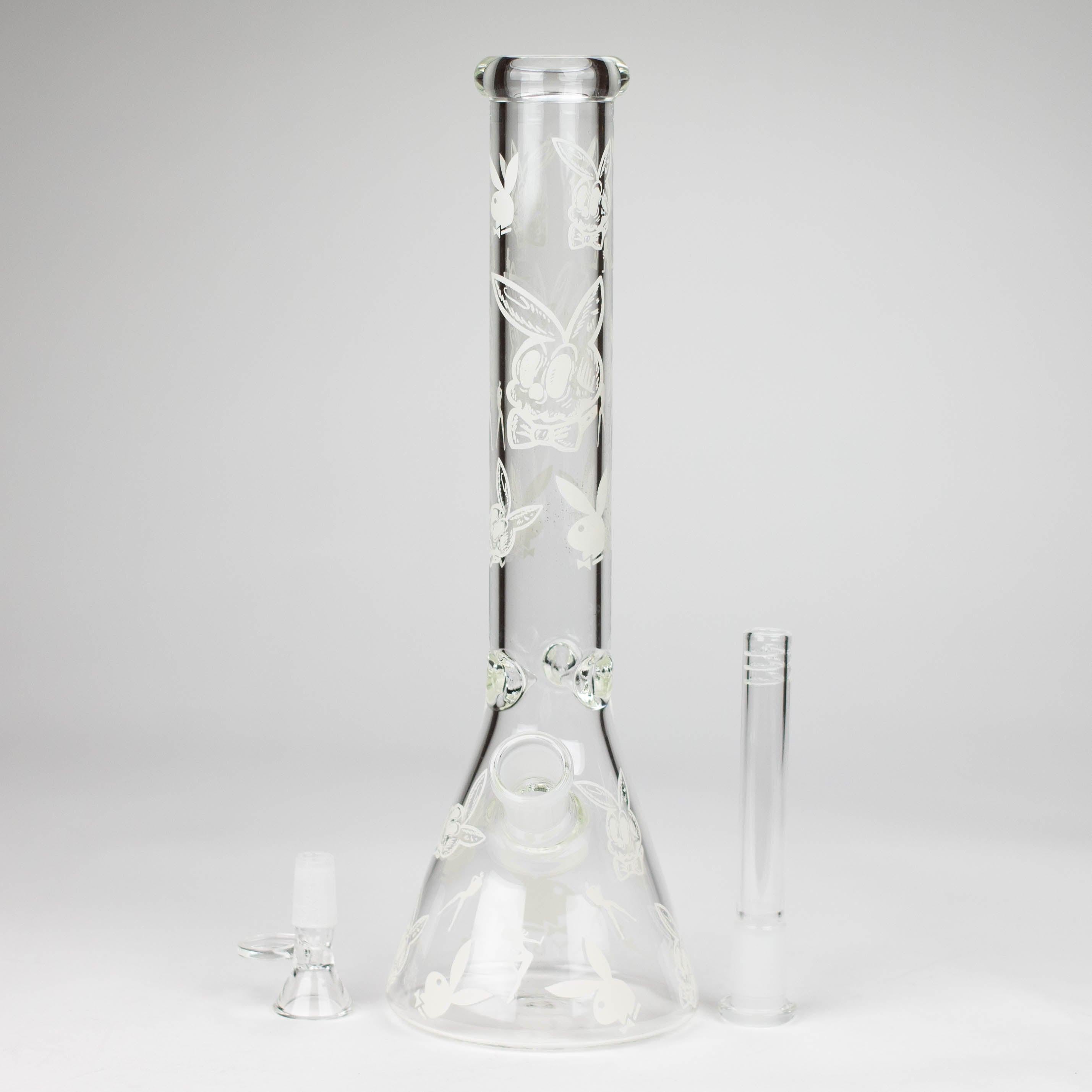 12" 5mm Luxury Design Glow in the Dark Glass Bong