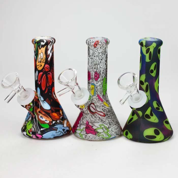 Fortune | 5" Hydrographic Silicone Bong-Assorted [SP1038P] Main image