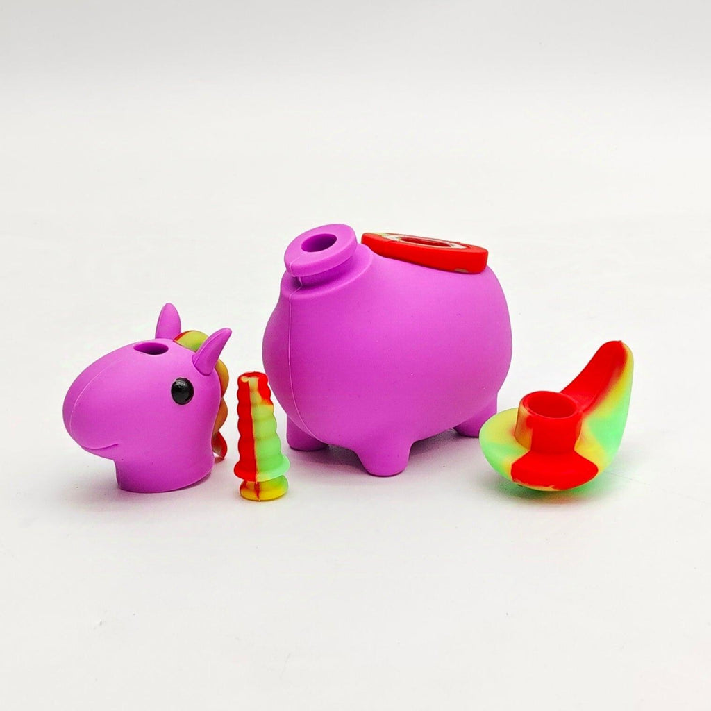 5" Unicorn Silicone Bong-Assorted [SP1070]