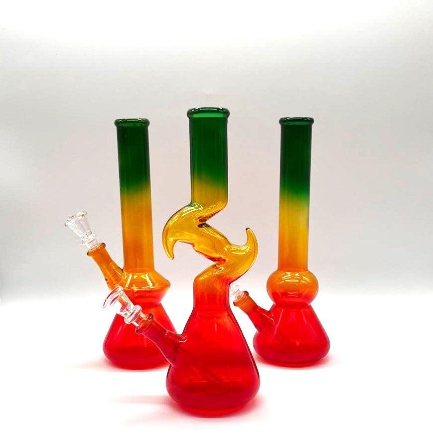 10 " Rasta Color Water pipe-Designs Assorted Main image