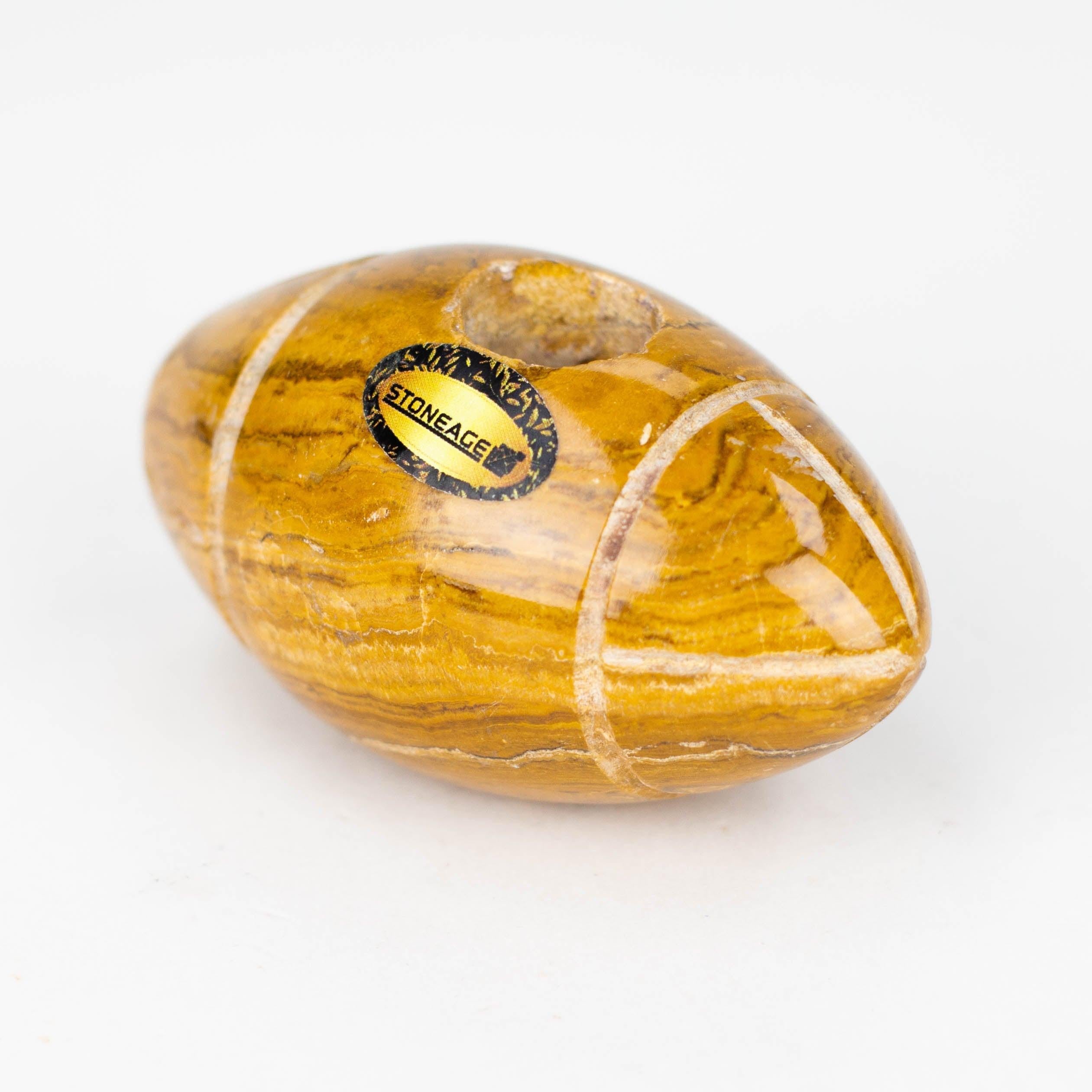 StoneAge | 4" Handmade Tobacco Smoking Pipe – Model: Football, Includes Gift Box Secondary image
