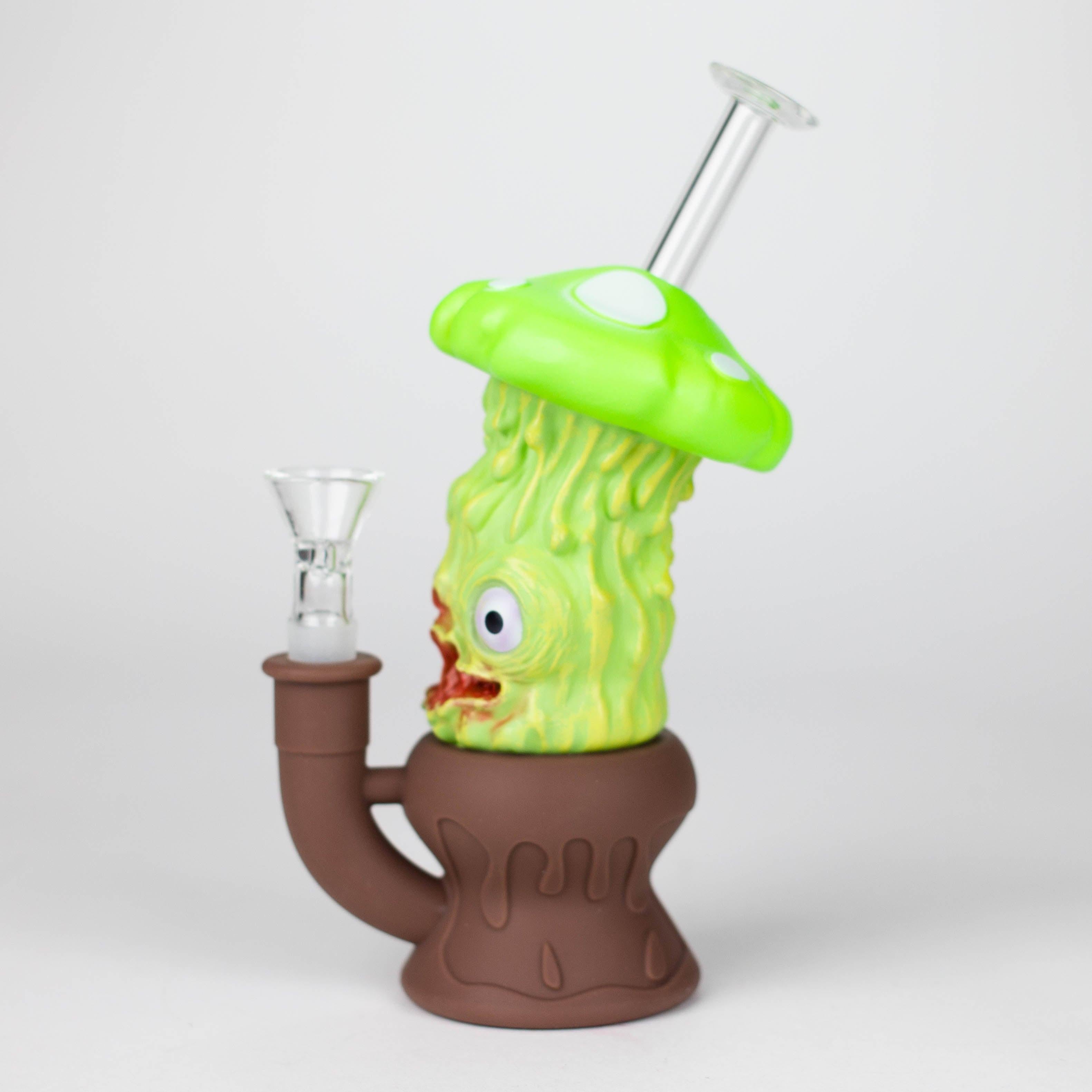 7.8" Vinyl Mushroom Monster Water Pipe