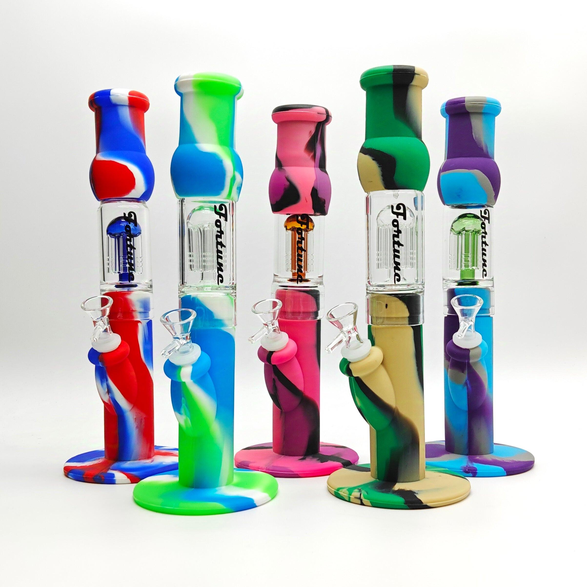 Fortune | 12.5" Silicone Tree Perc Waterpipe Main image