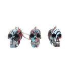 Resin With Water Transfer Printing Skull Key Chain-Assorted