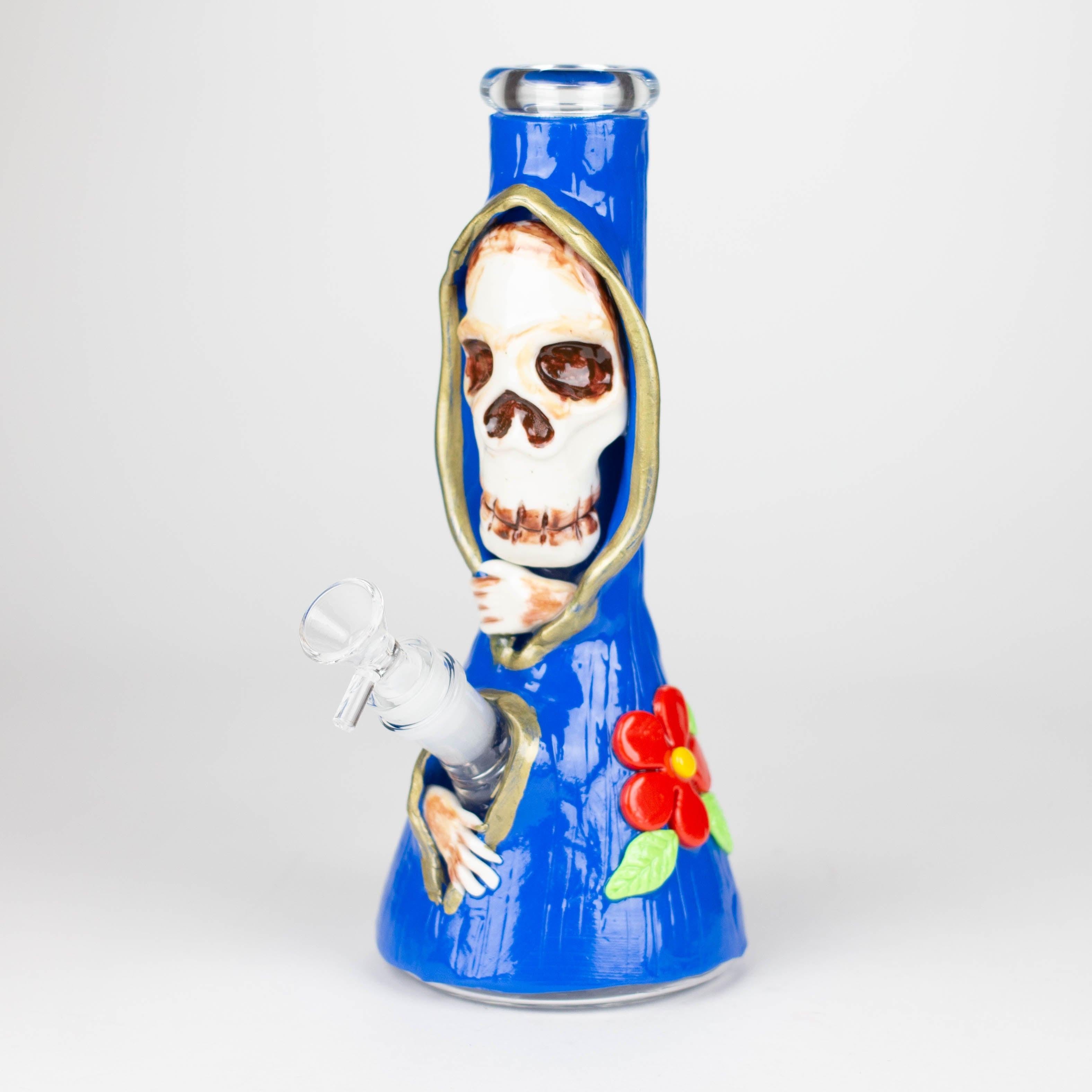 10" Resin 3D artwork Skull glass beaker [DY404] Main image