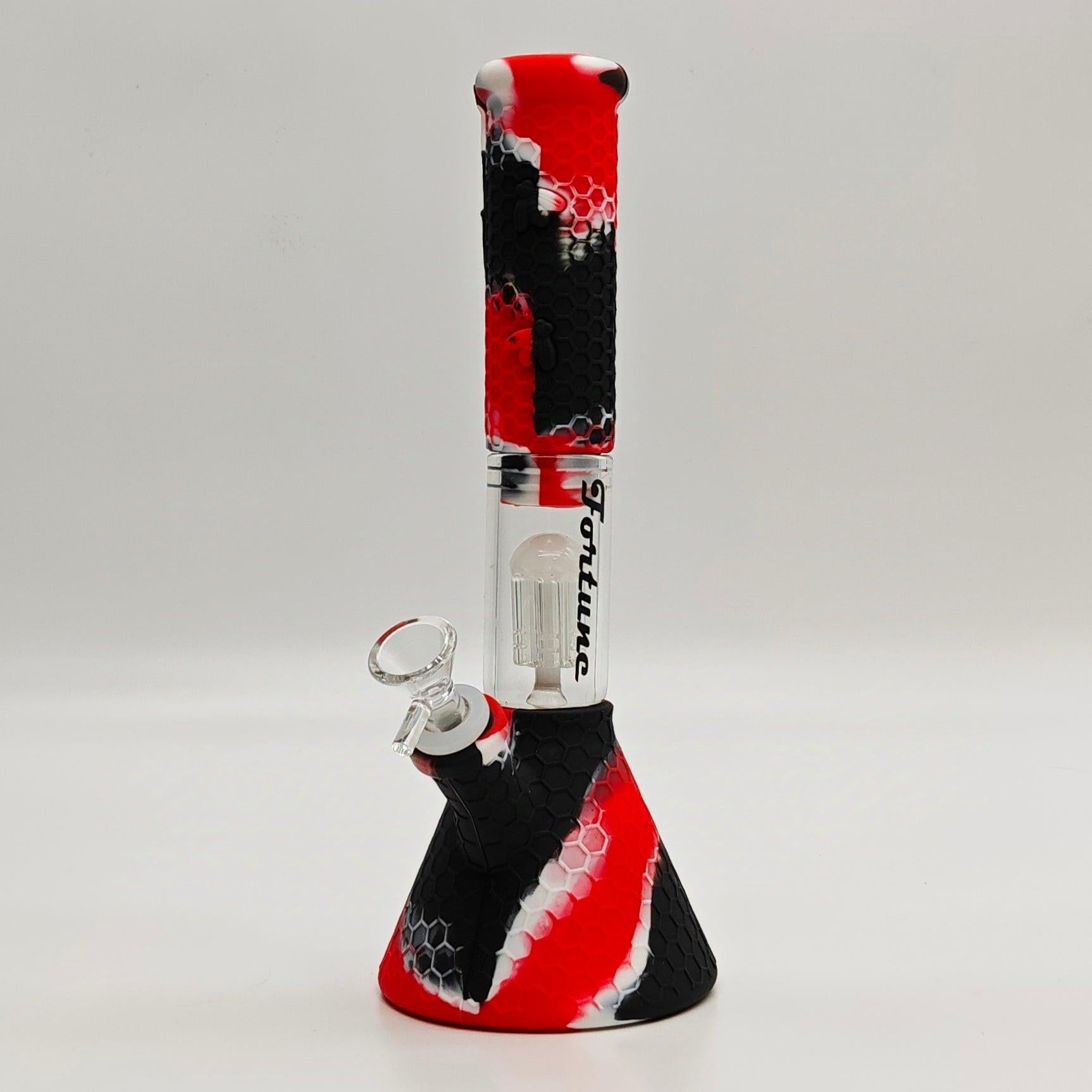 Fortune | 11" Silicone with glass percolator bong - Assorted[SP1060] Secondary image