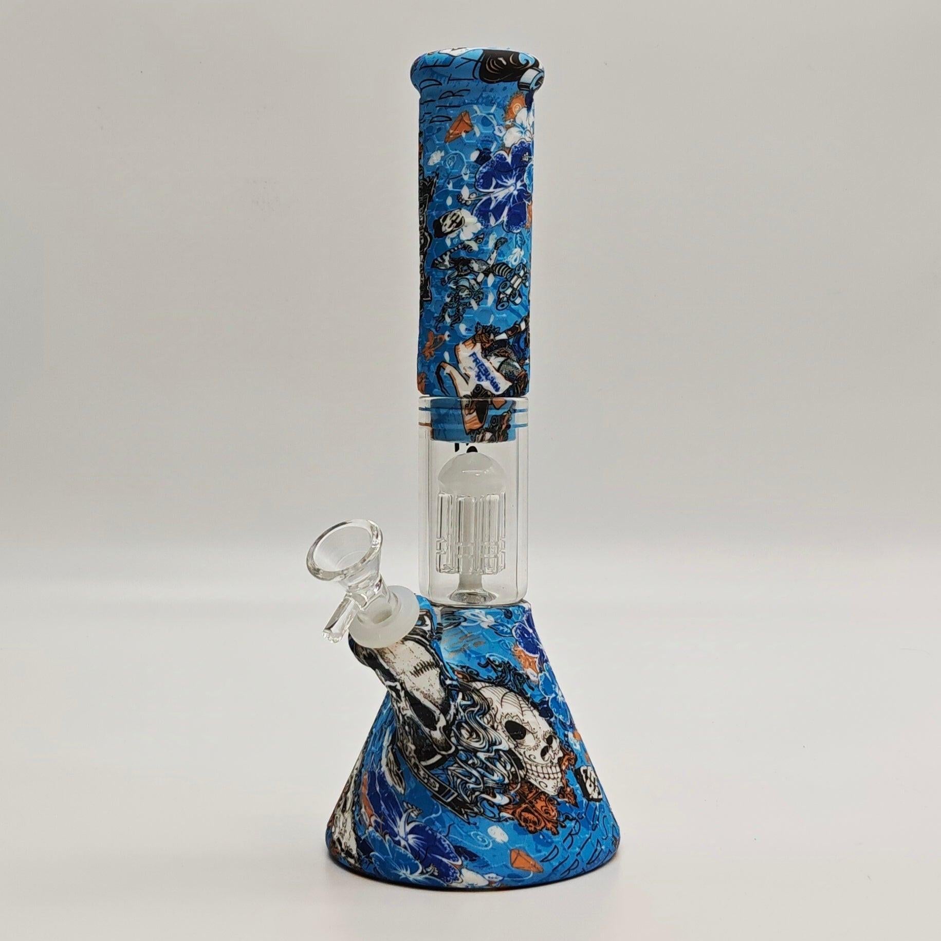 Fortune | 11" Graphic Silicone with glass percolator bong - Assorted [SP1060P] Secondary image