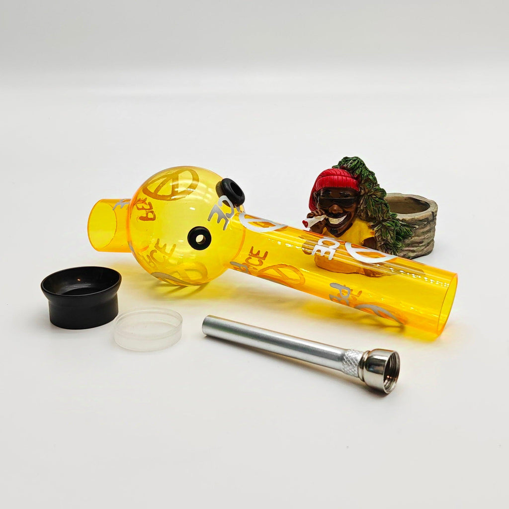 9" Acrylic Smoke-Man Water Pipe Assorted Colour