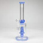 10" color accented glass water bong with diffuser