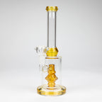 10" color accented glass water bong with diffuser