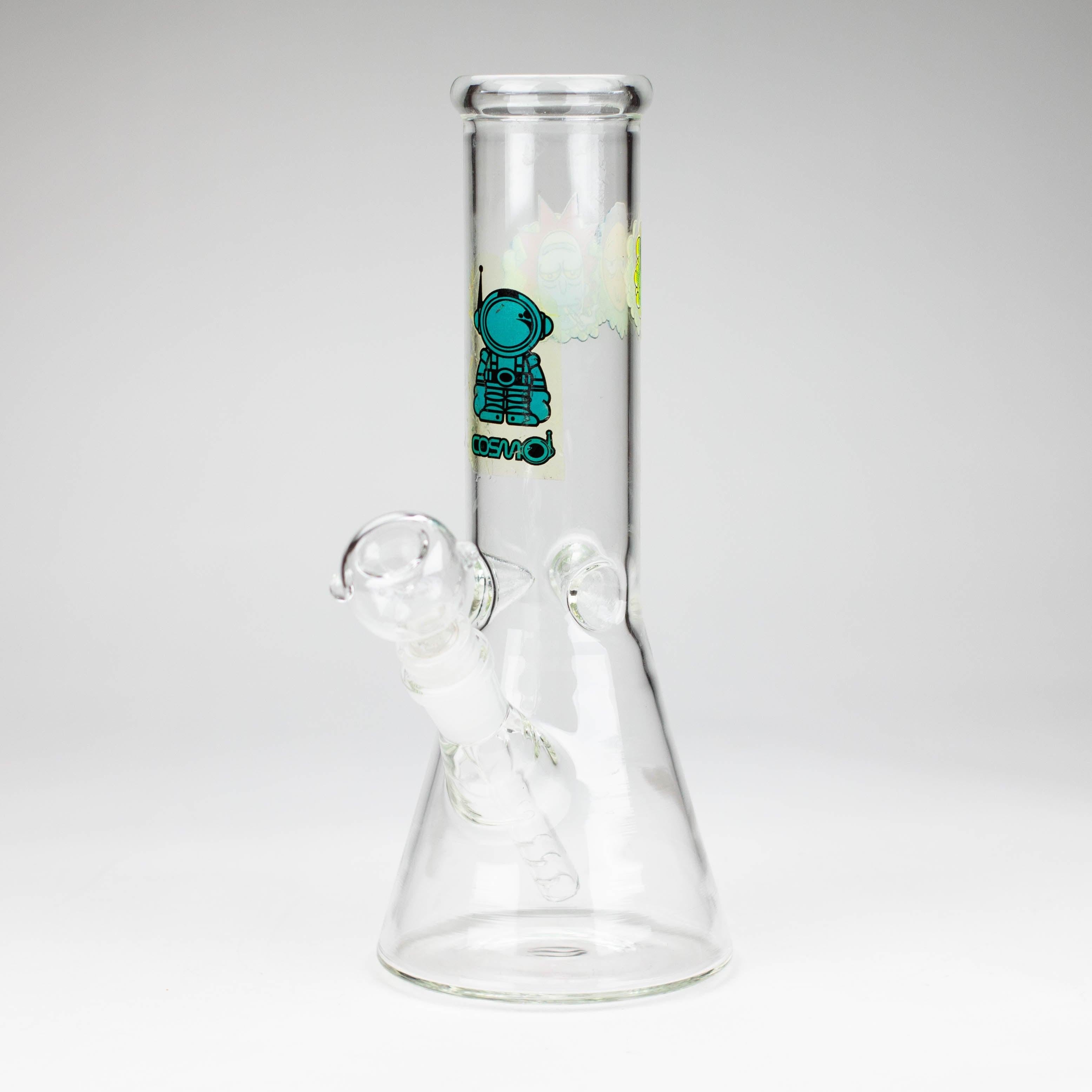 10" clear beaker glass water bong Main image