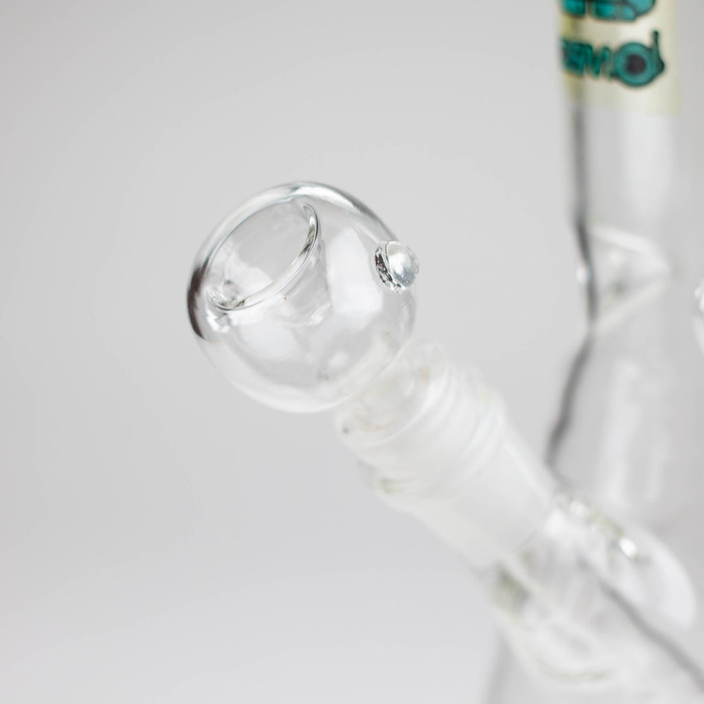 10" clear beaker glass water bong