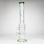H2O | 18" 7mm glass bong with double layer honeycomb [H2O-5015]