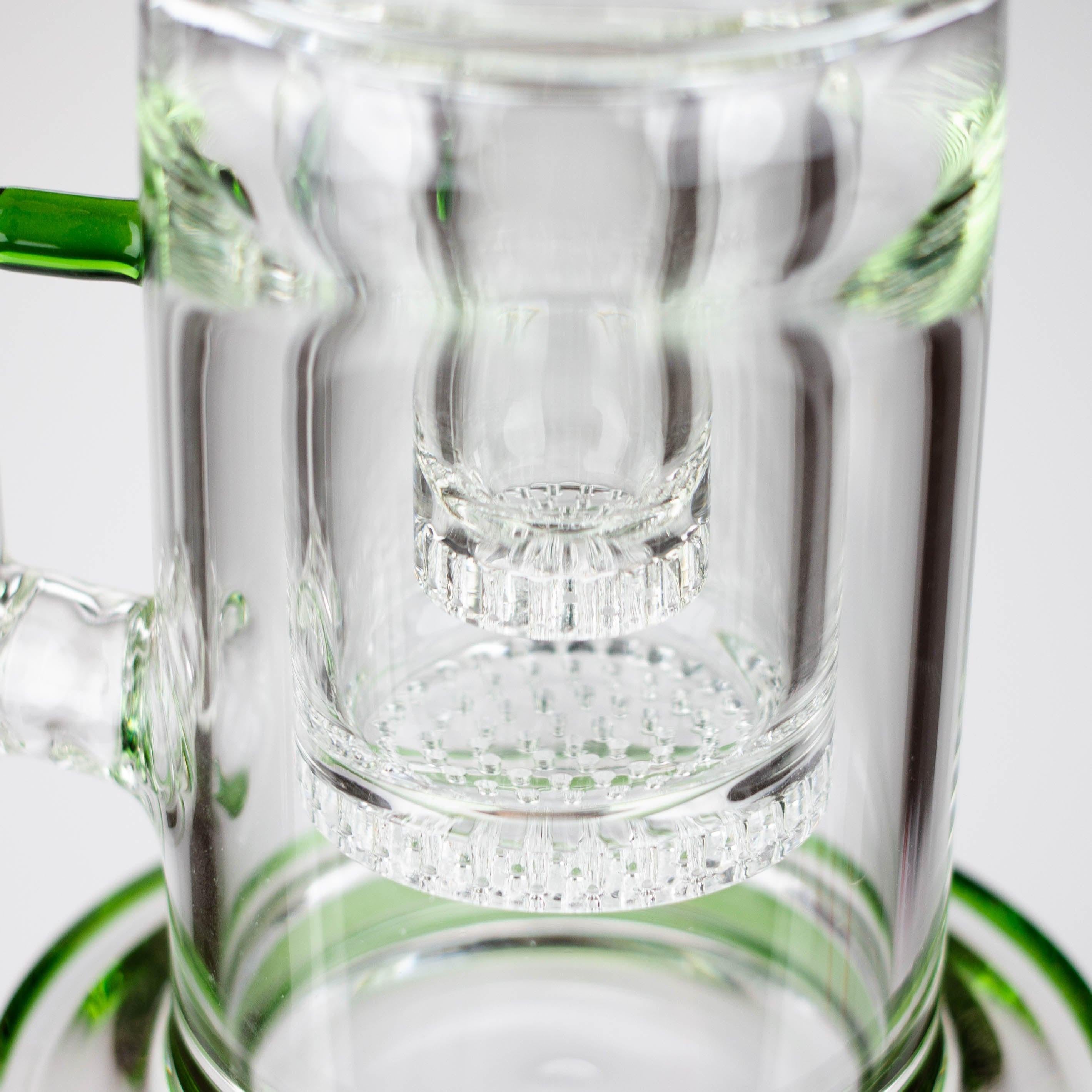 H2O | 18" 7mm glass bong with double layer honeycomb [H2O-5015] Secondary image